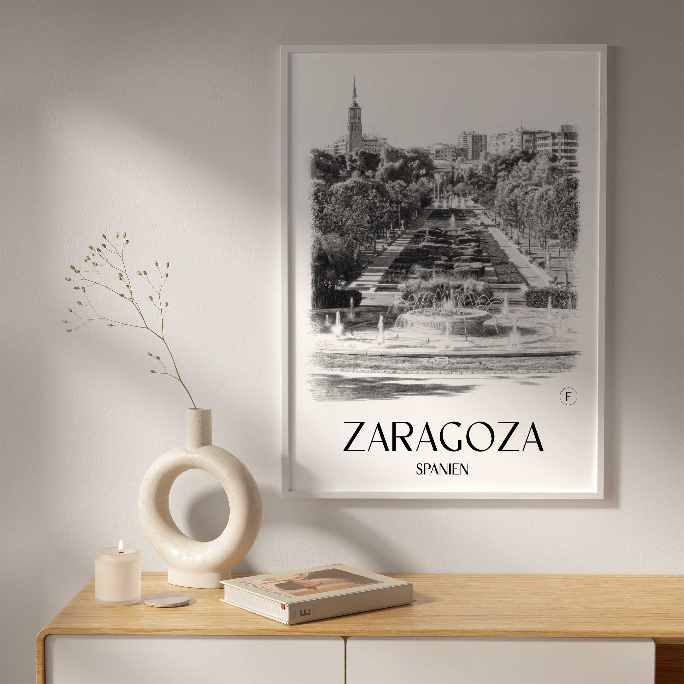 zaragoza-spanien-spanien-poster-bleistift-zeichnung-drawing