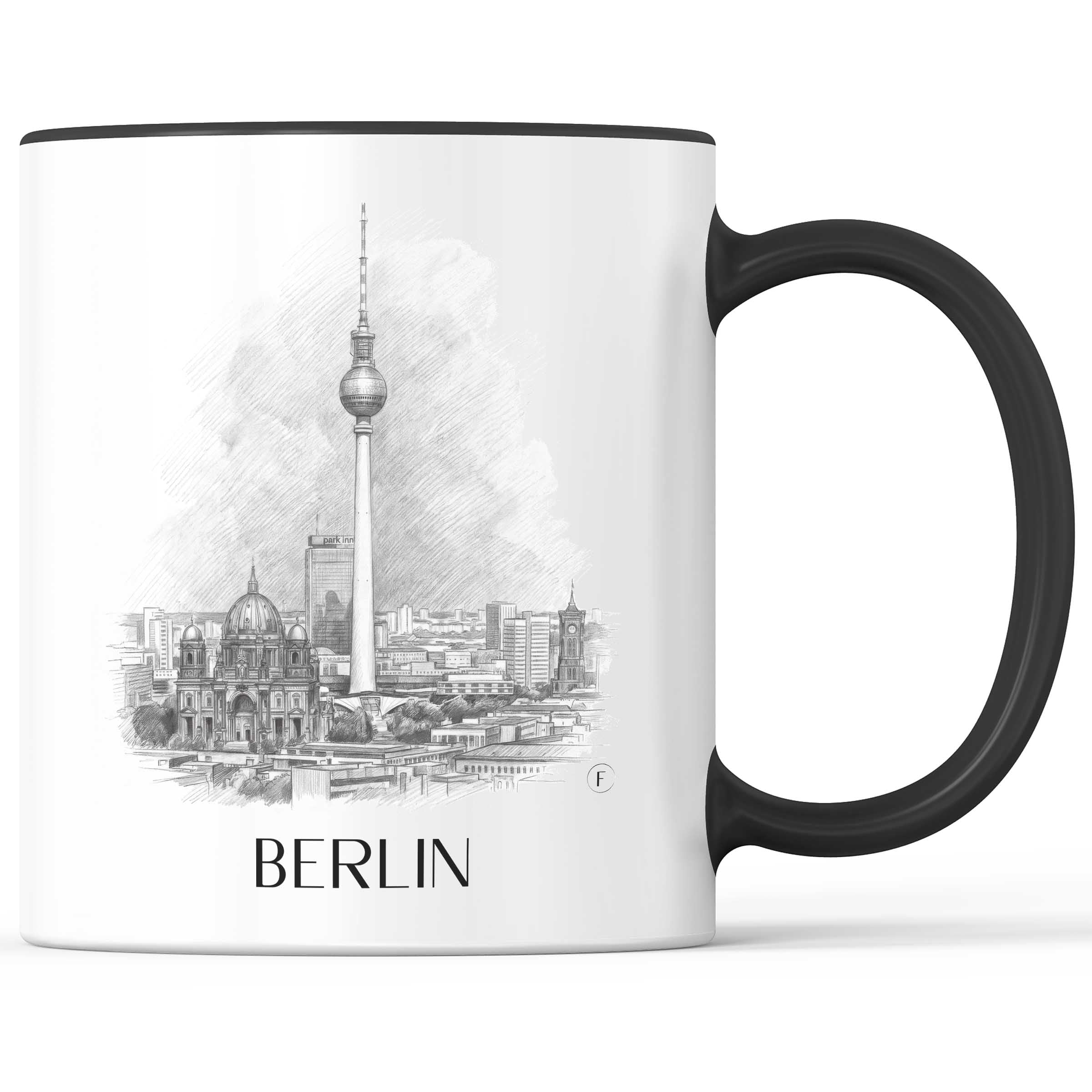 Berlin - Deutschland Becher - Kaffeetasse im Zeichnung Stil