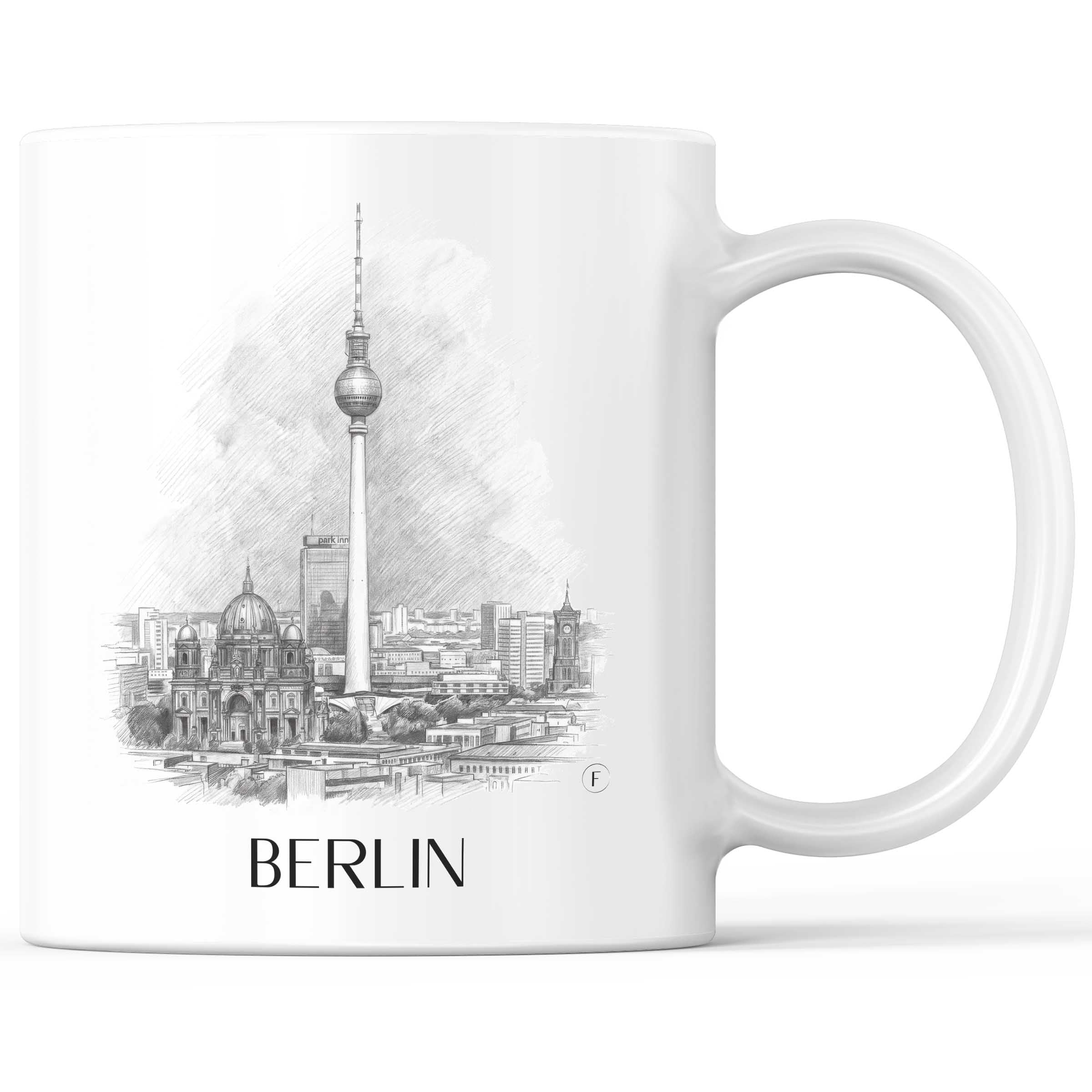 Berlin - Deutschland Becher - Kaffeetasse im Zeichnung Stil