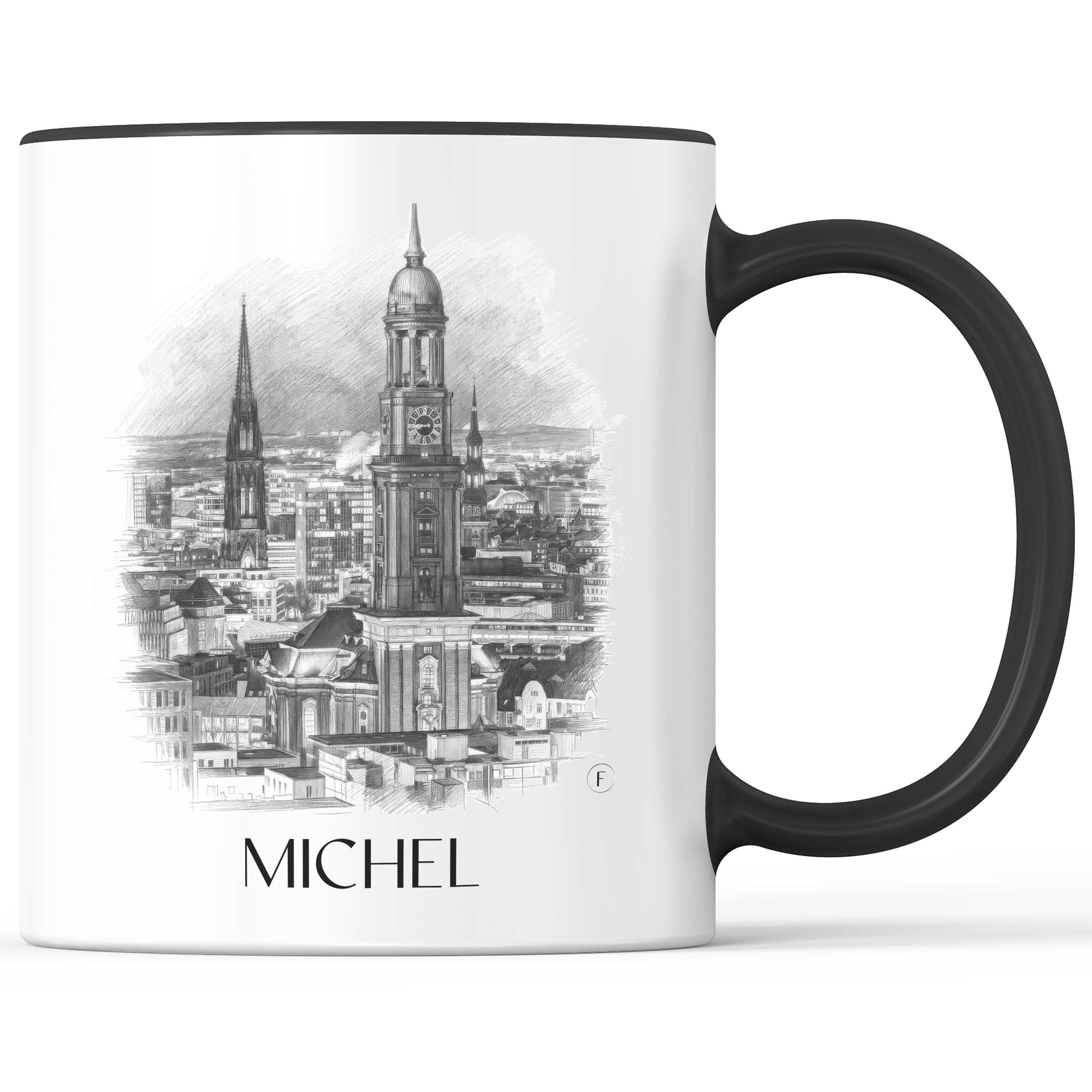 michel-hamburg-deutschland-kaffeebecher-bleistift-zeichnung-drawing