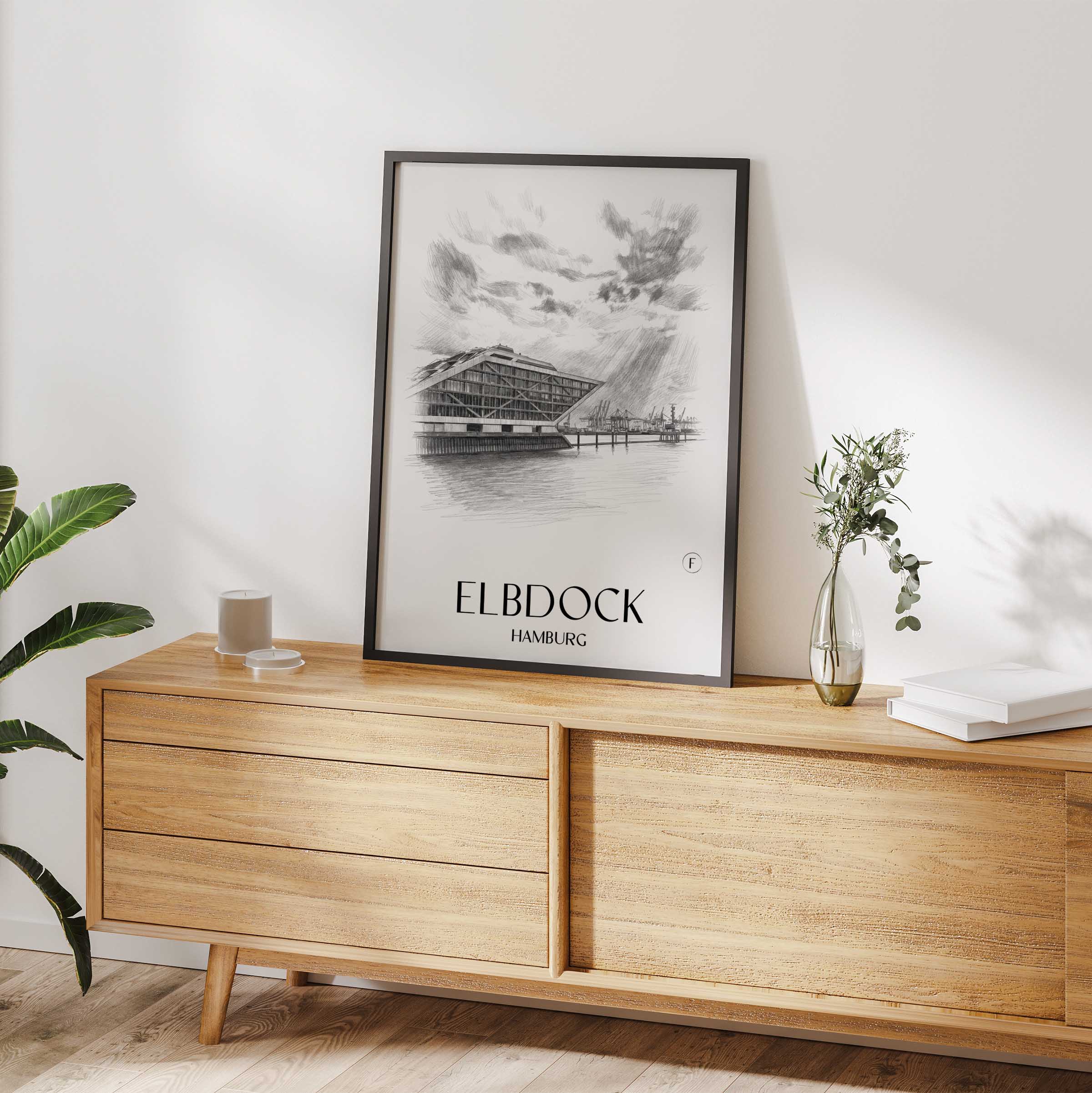 elbdock-hamburg-deutschland-poster-bleistift-zeichnung-drawing