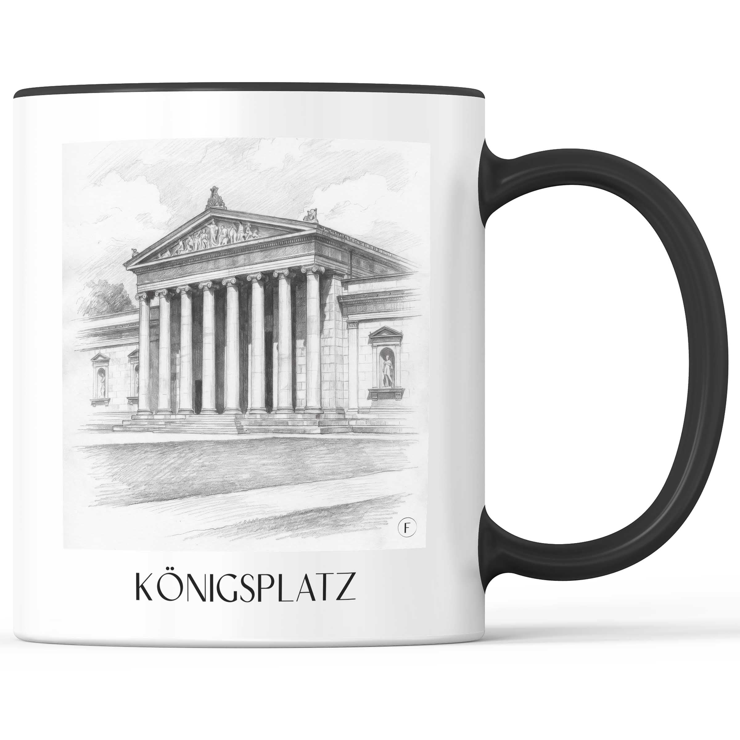 königsplatz-münchen-deutschland-kaffeebecher-bleistift-zeichnung-drawing