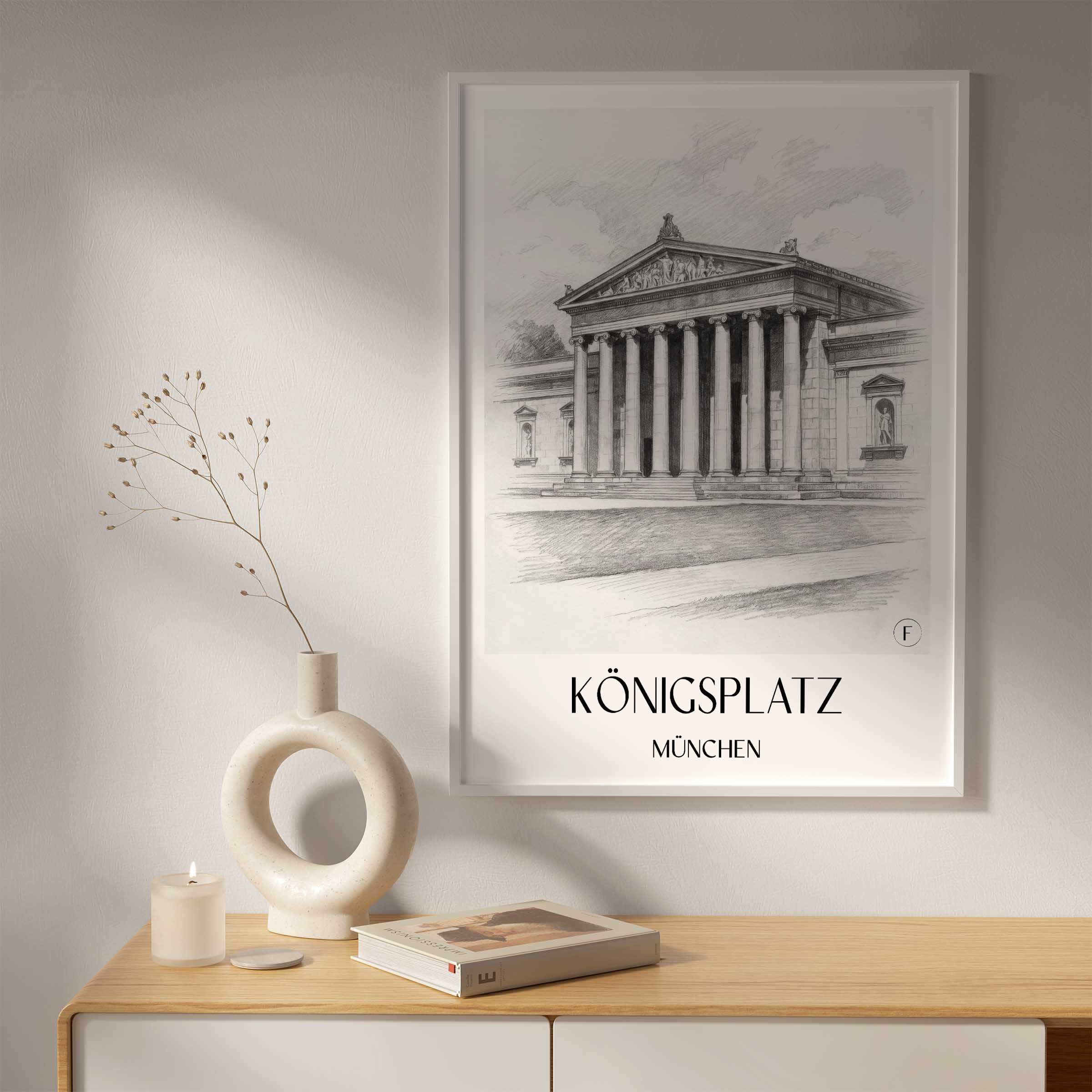 königsplatz-münchen-deutschland-poster-bleistift-zeichnung-drawing