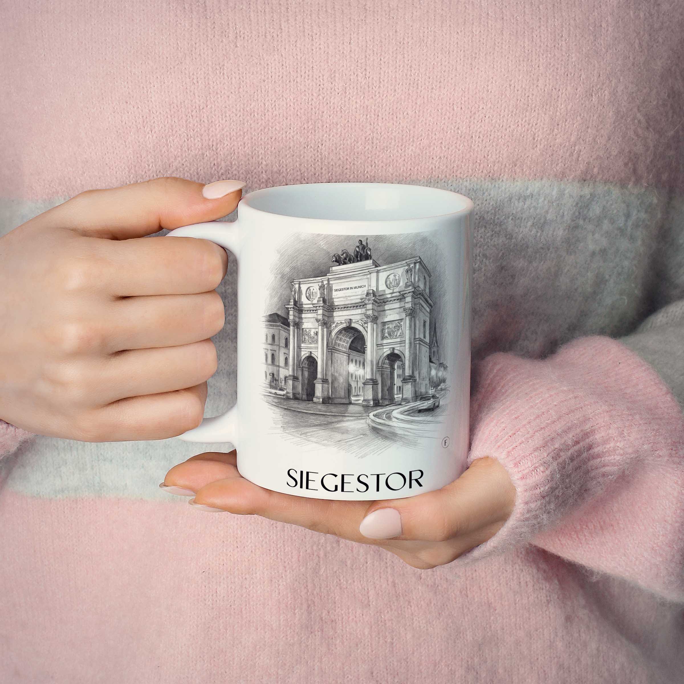 siegestor-münchen-deutschland-kaffeebecher-bleistift-zeichnung-drawing