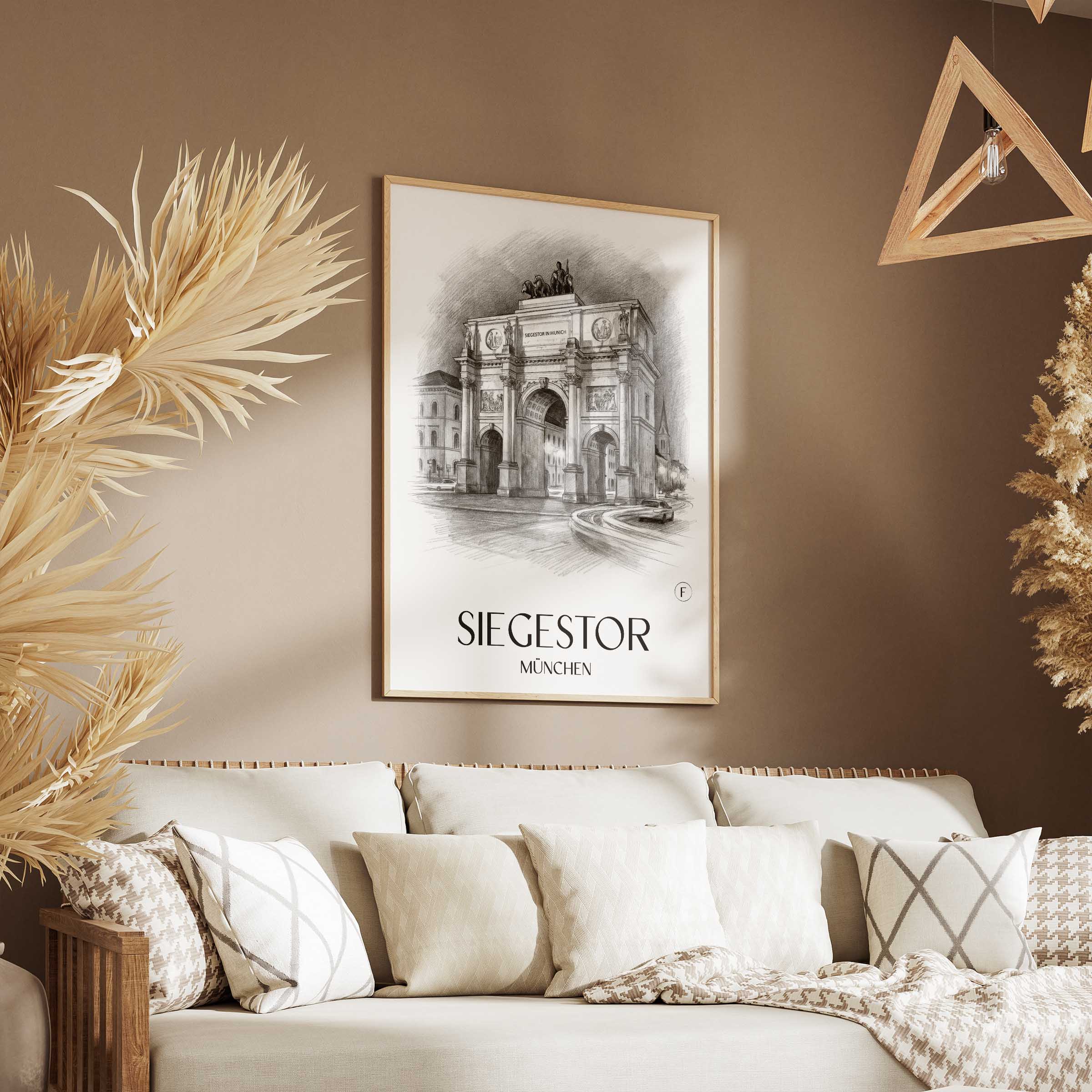 siegestor-münchen-deutschland-poster-bleistift-zeichnung-drawing