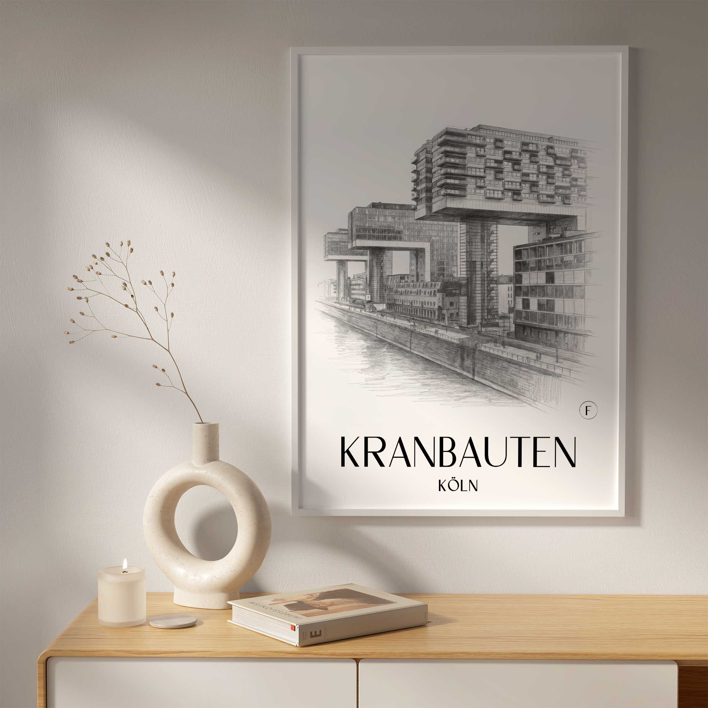 kranbauten-köln-deutschland-poster-bleistift-zeichnung-drawing