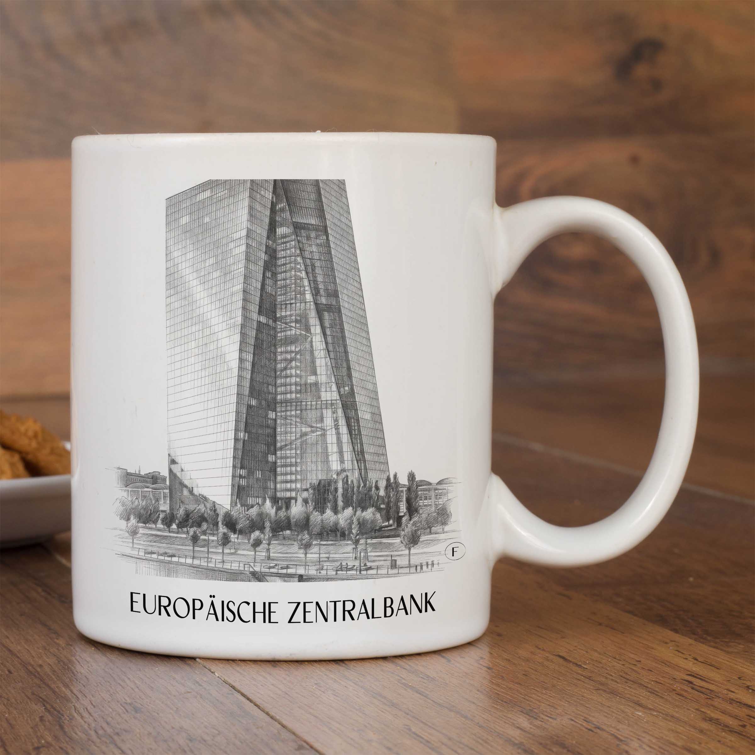 europäische-zentralbank-frankfurt-deutschland-kaffeebecher-bleistift-zeichnung-drawing