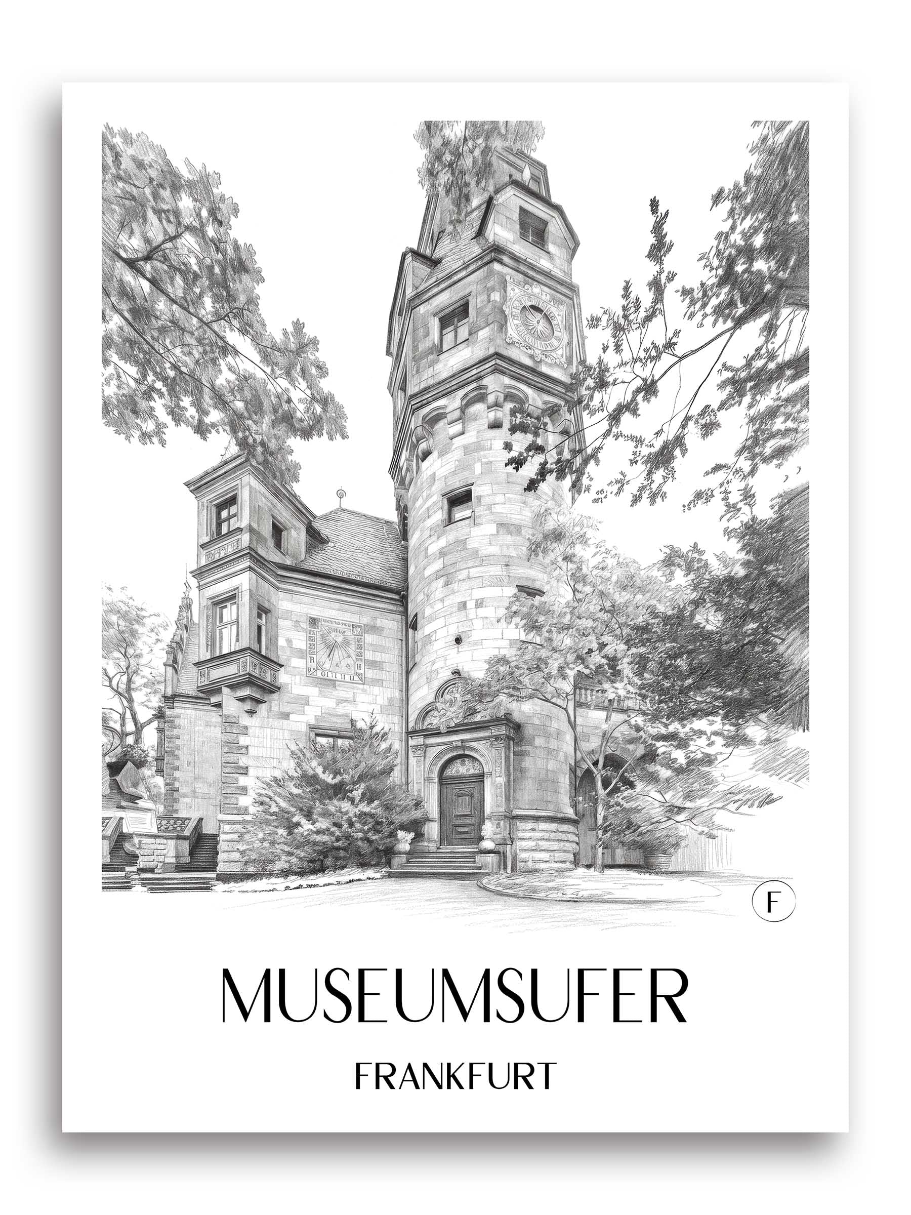 museumsufer-frankfurt-deutschland-poster-bleistift-zeichnung-drawing