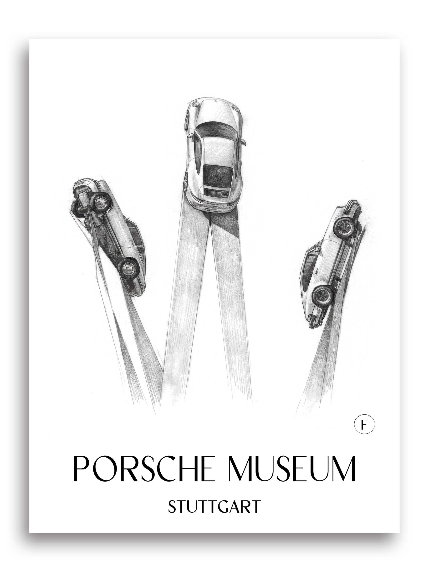 porsche-museum-stuttgart-deutschland-poster-bleistift-zeichnung-drawing