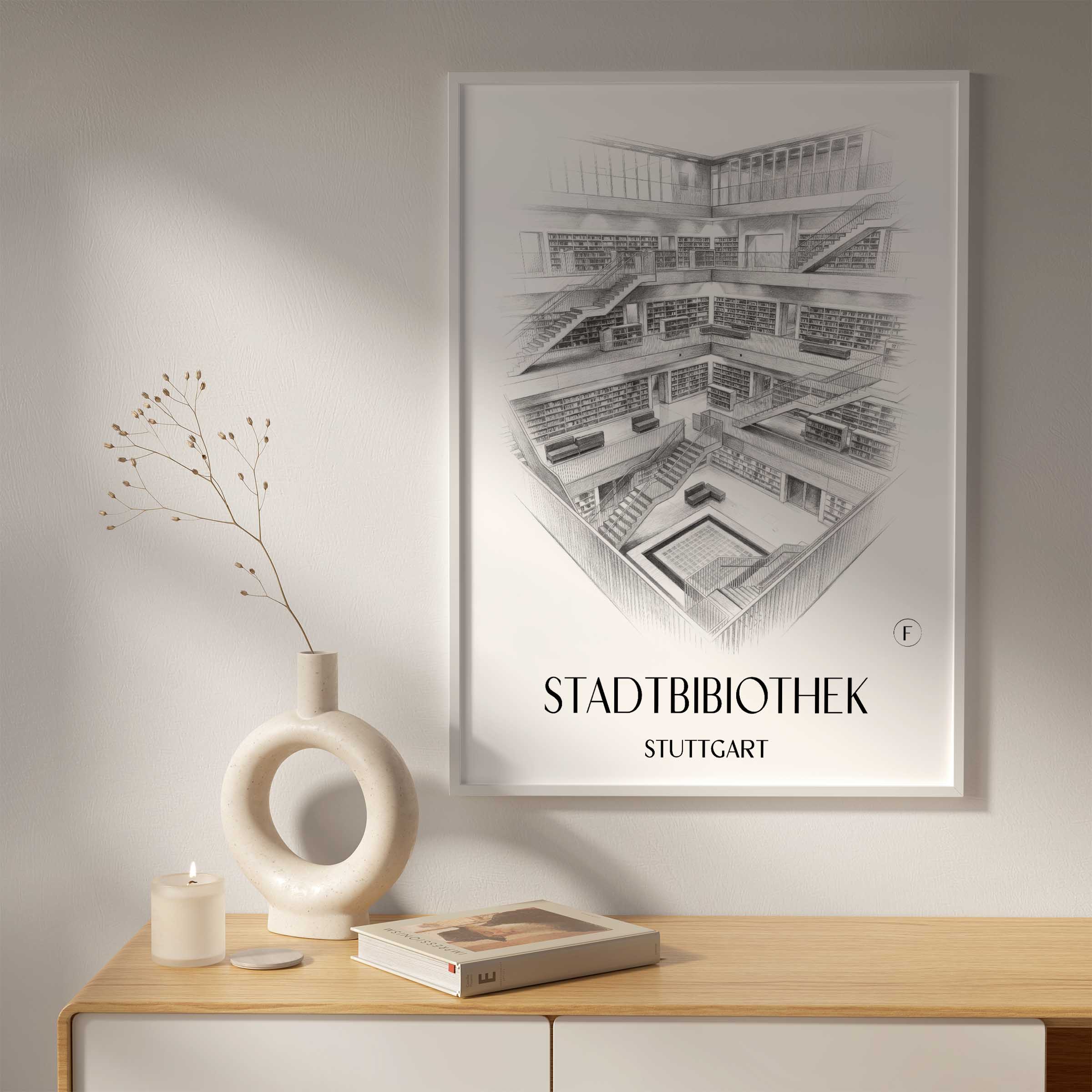 stadtbibiothek-stuttgart-deutschland-poster-bleistift-zeichnung-drawing