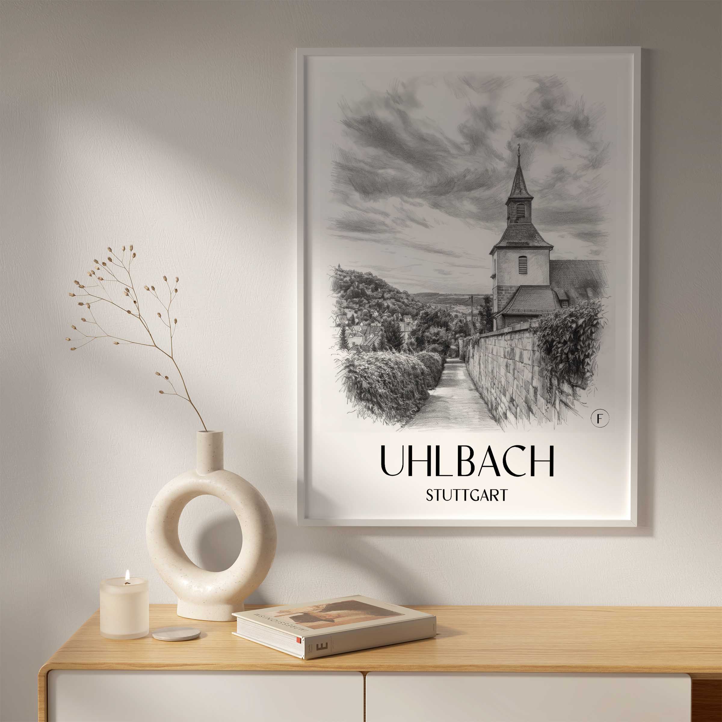 uhlbach-stuttgart-deutschland-poster-bleistift-zeichnung-drawing