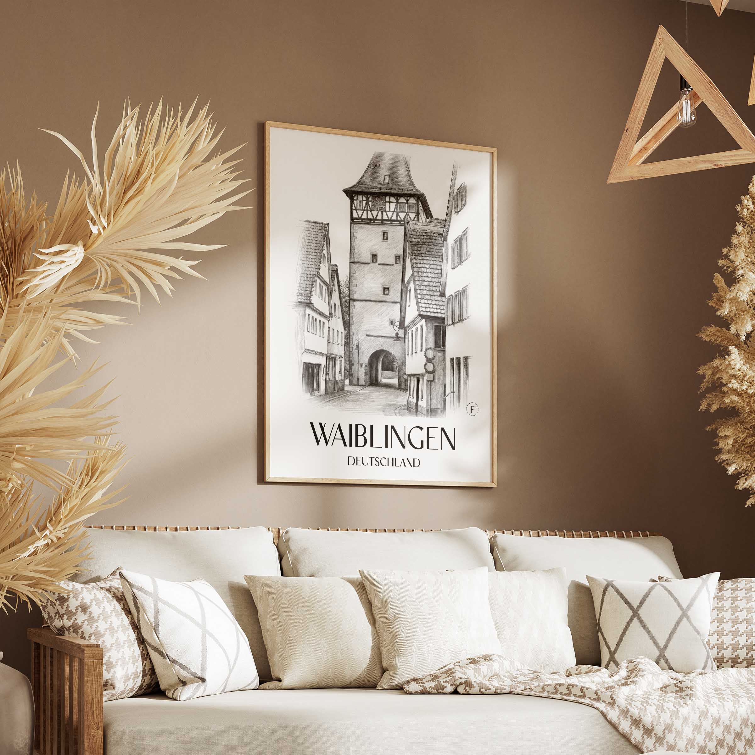waiblingen-deutschland-poster-bleistift-zeichnung-drawing