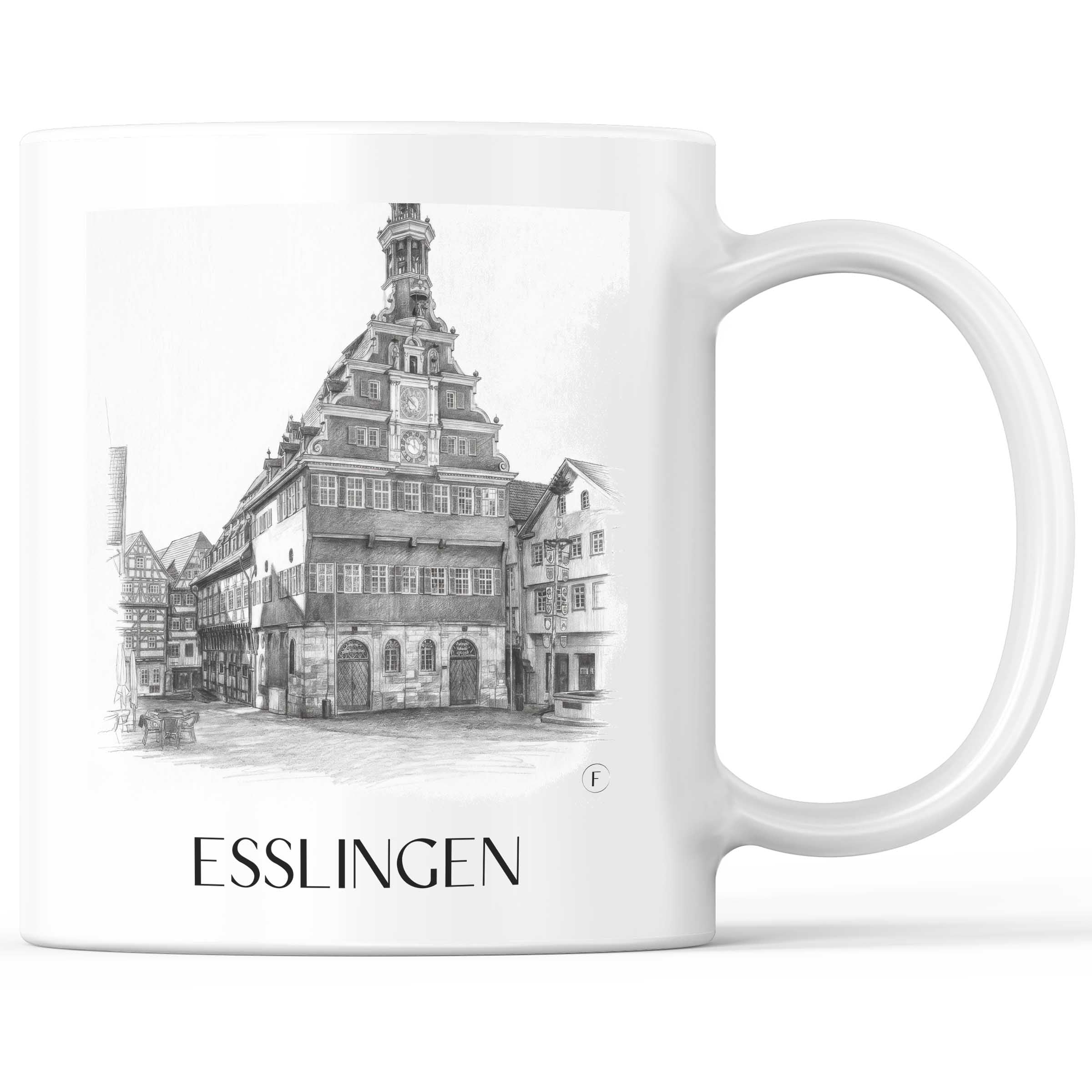 Esslingen - Deutschland Becher - Kaffeetasse im Zeichnung Stil
