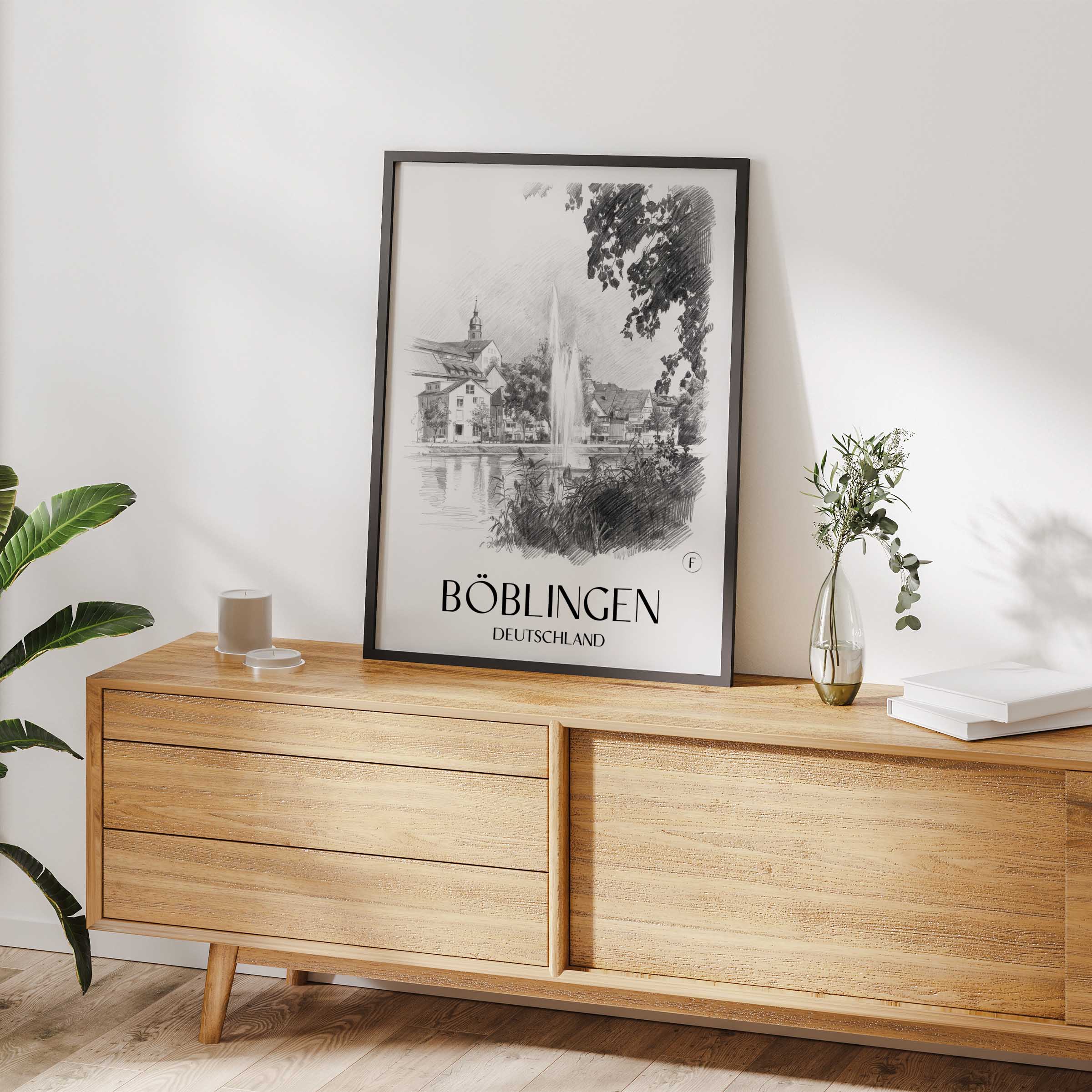 böblingen-deutschland-poster-bleistift-zeichnung-drawing