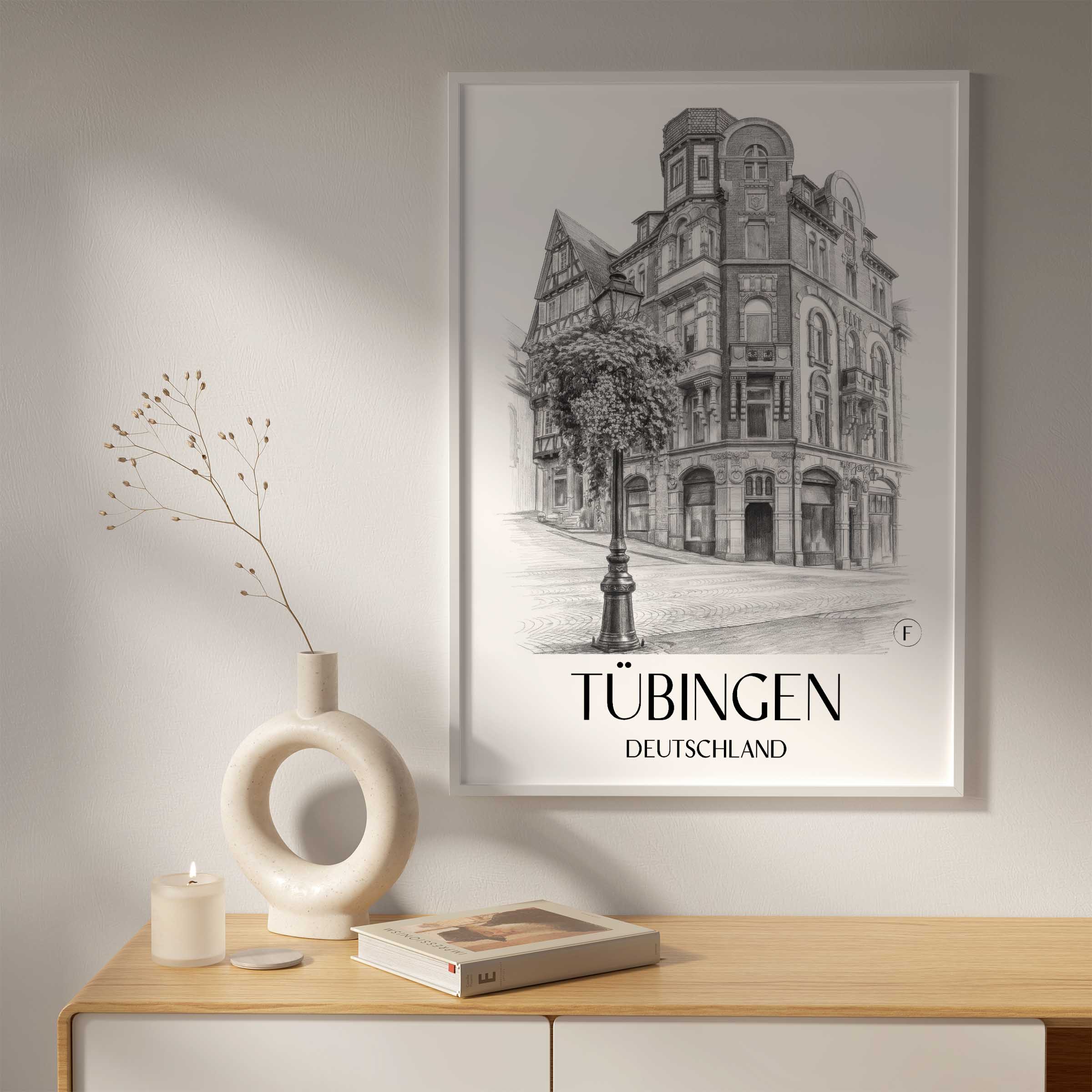 tübingen-deutschland-poster-bleistift-zeichnung-drawing