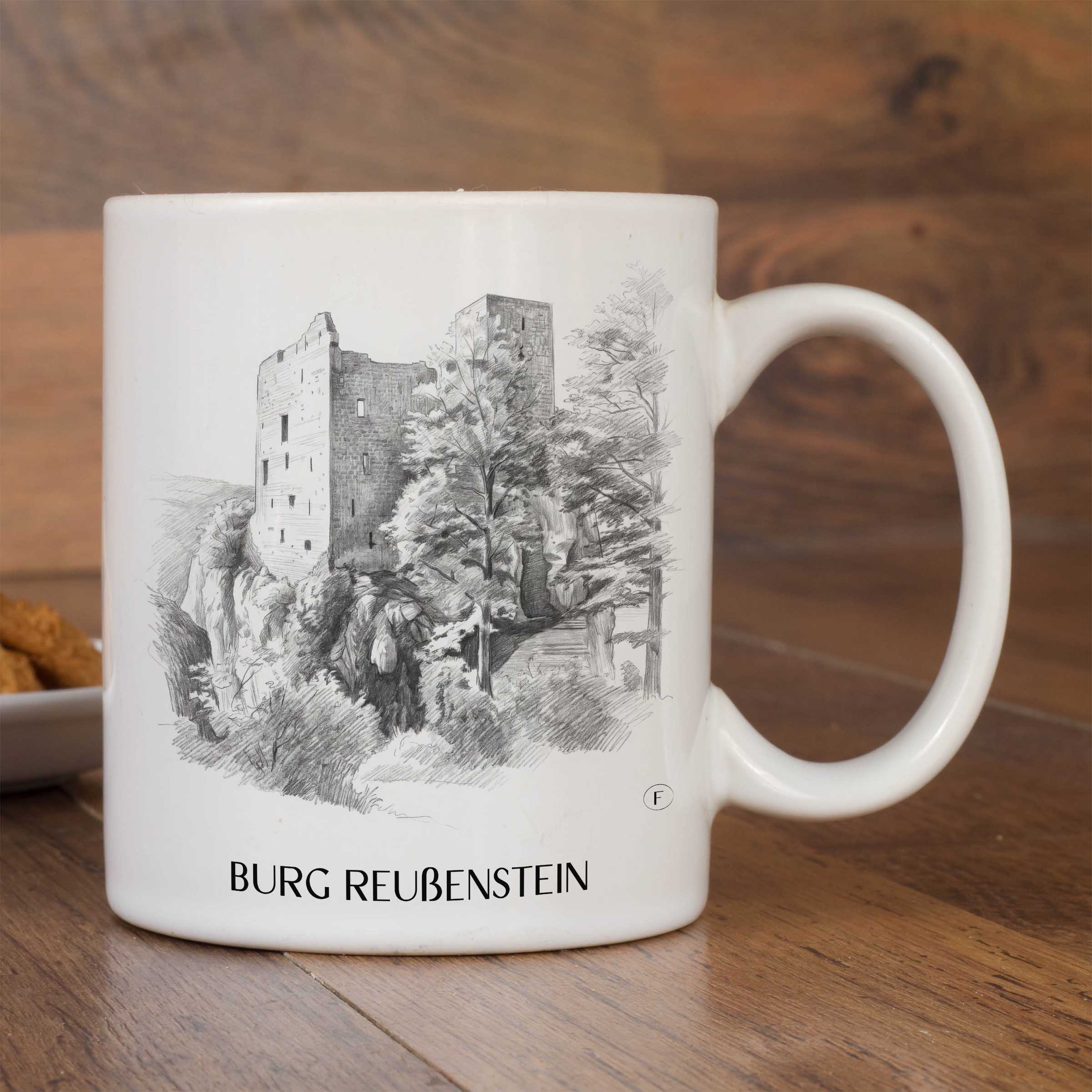 burg-reußenstein-schwäbische-alb-deutschland-kaffeebecher-bleistift-zeichnung-drawing