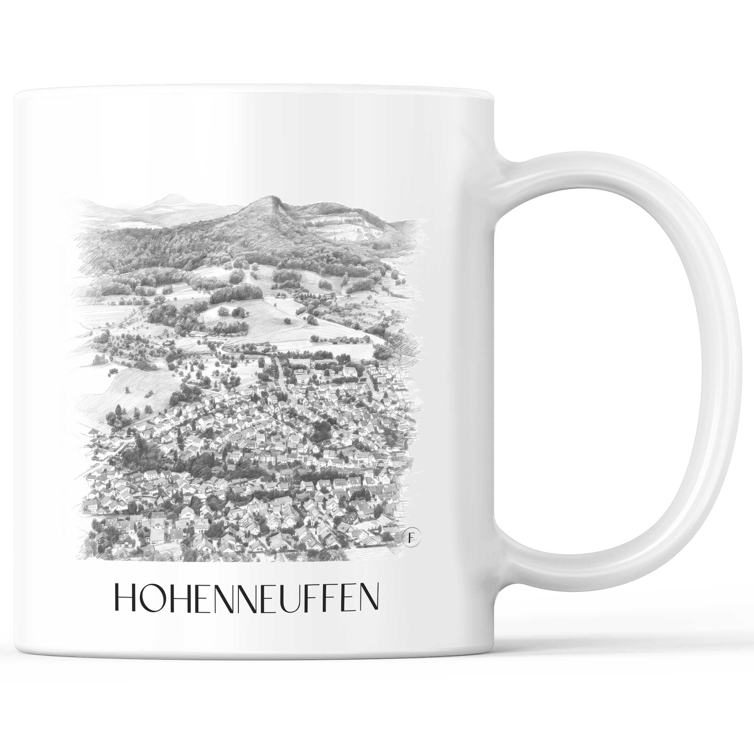 Hohenneuffen - Deutschland Becher - Kaffeetasse im Zeichnung Stil