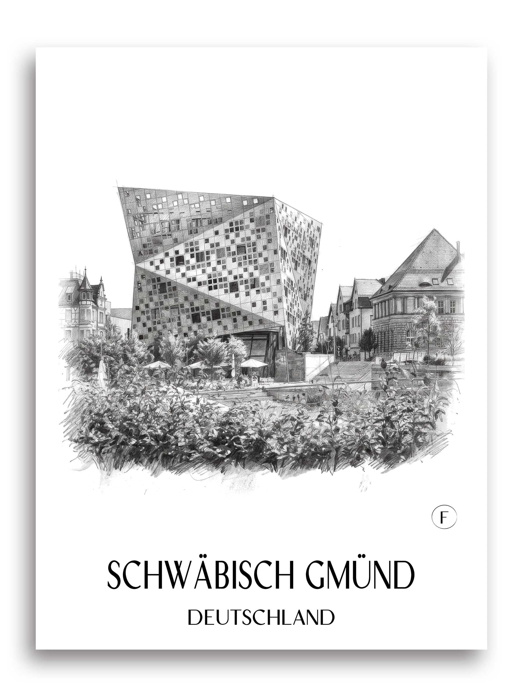 schwäbisch-gmünd-deutschland-poster-bleistift-zeichnung-drawing