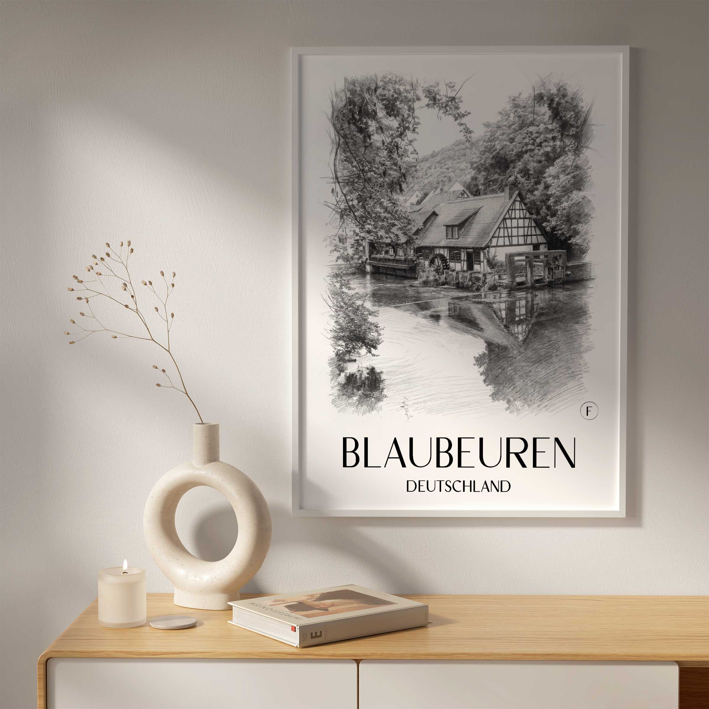 blaubeuren-deutschland-poster-bleistift-zeichnung-drawing