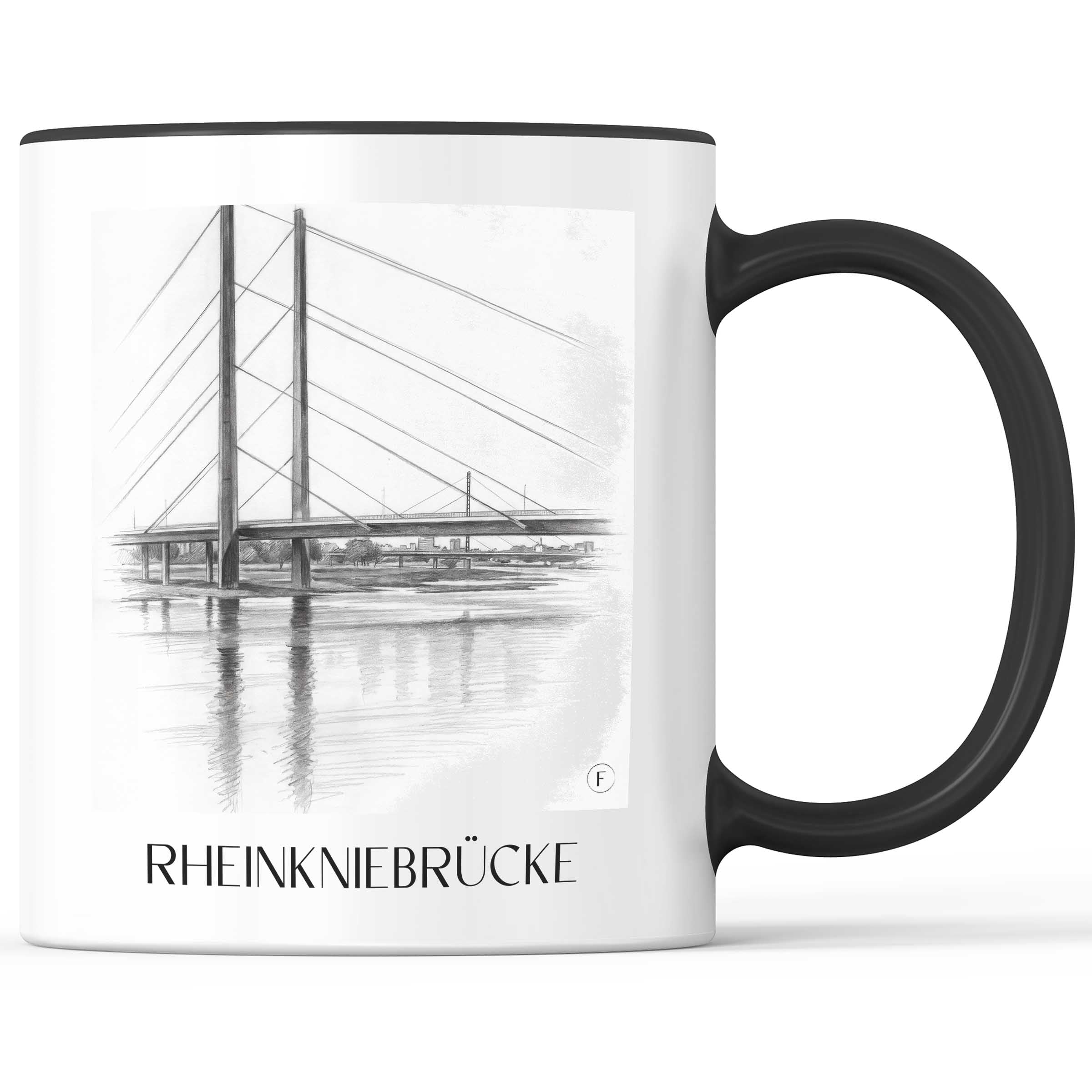 rheinkniebrücke-düsseldorf-deutschland-kaffeebecher-bleistift-zeichnung-drawing