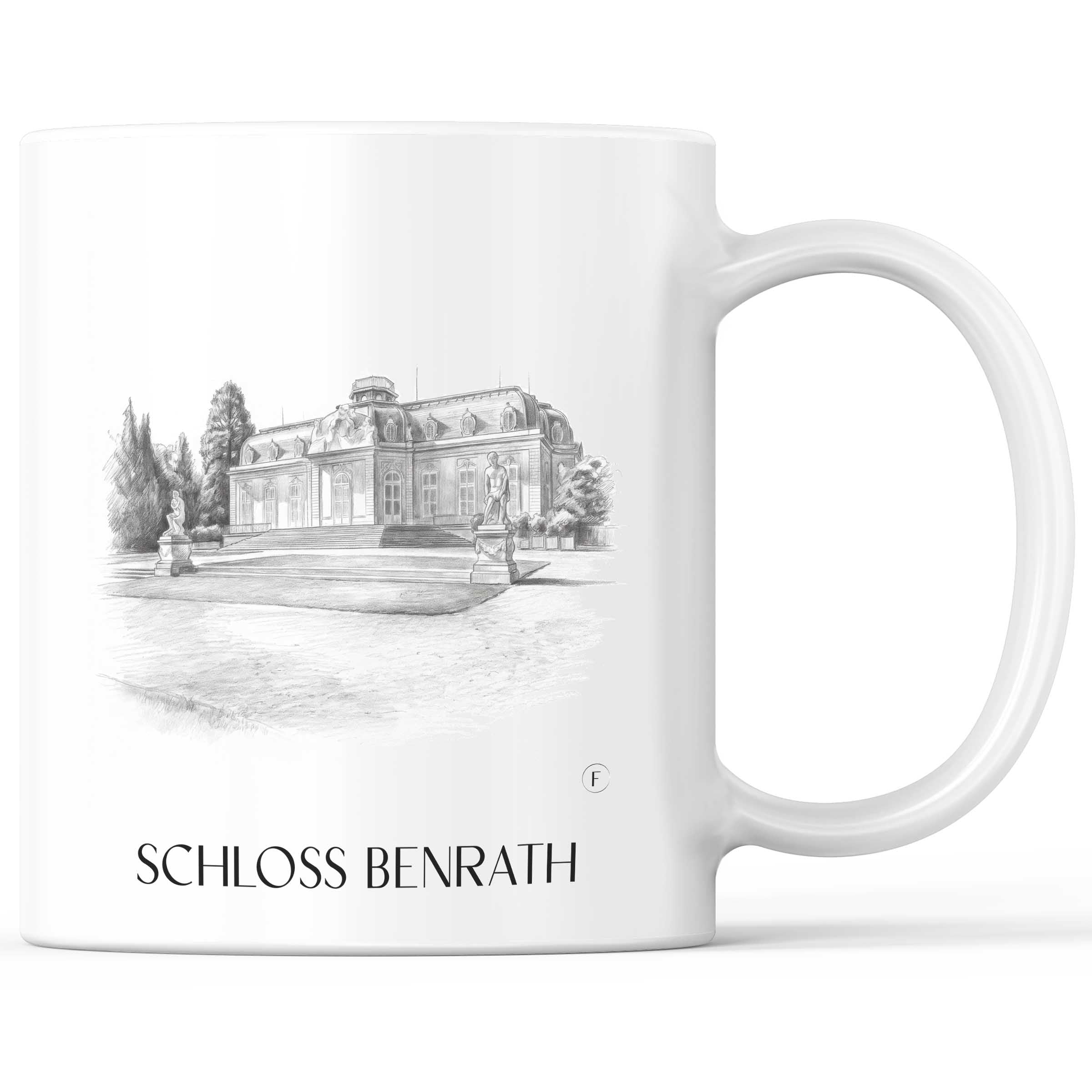 Schloss Benrath Kaffeebecher - Düsseldorf - Deutschland Becher - Kaffeetasse im Zeichnung Stil