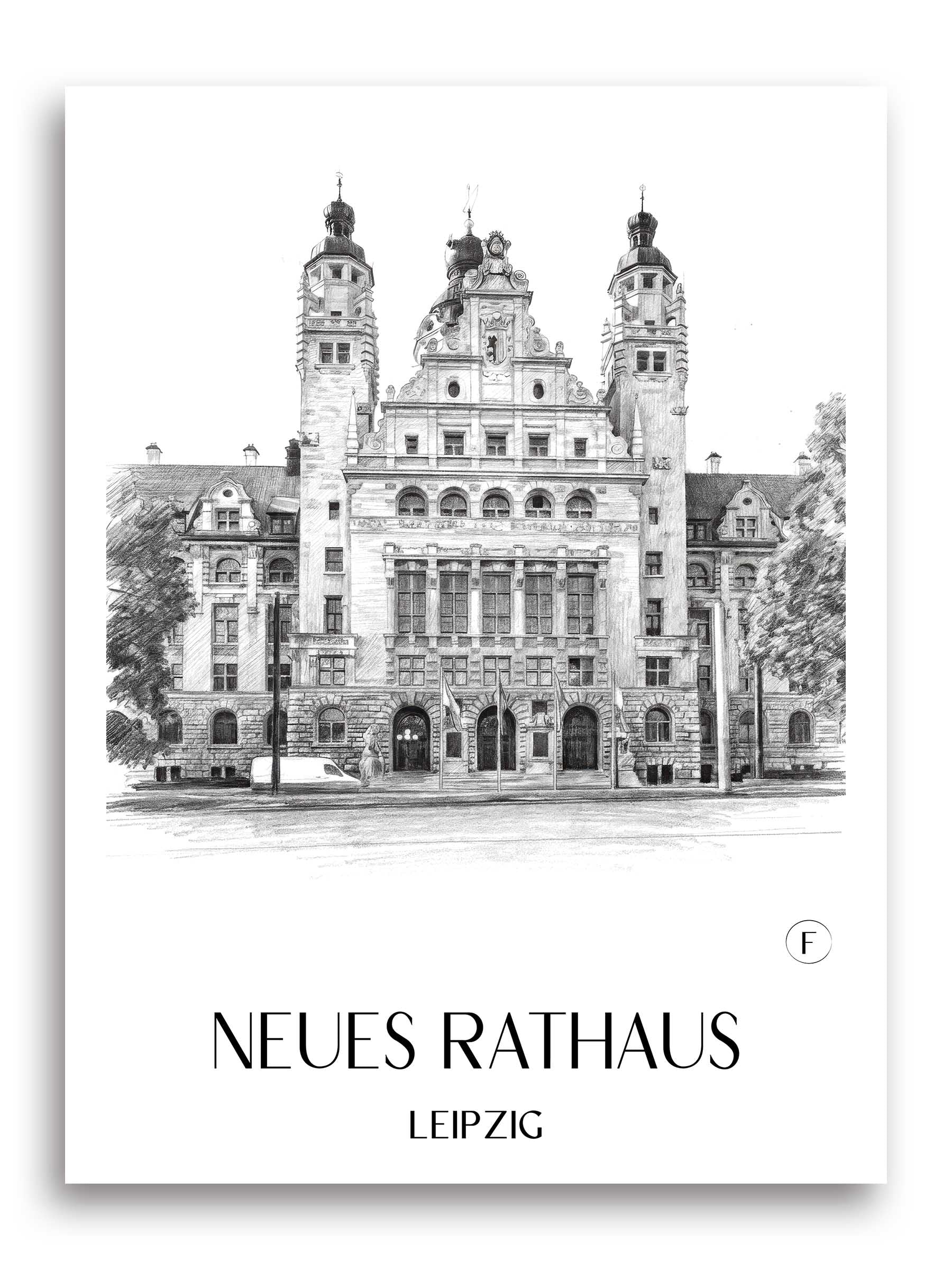 neues-rathaus-leipzig-deutschland-poster-bleistift-zeichnung-drawing
