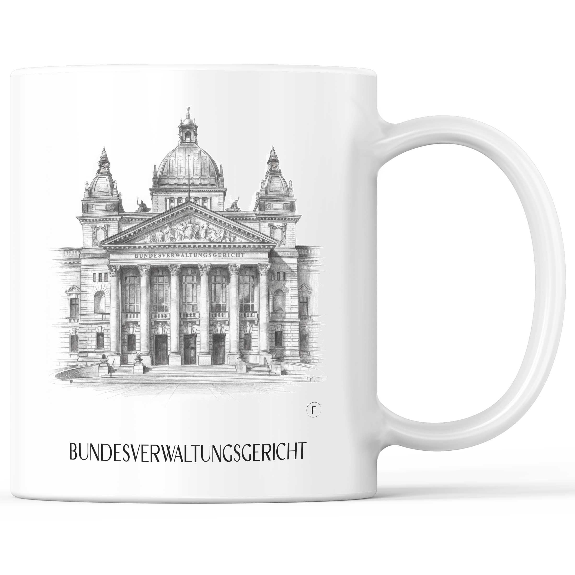 Bundesverwaltungsgericht Kaffeebecher - Leipzig - Deutschland Becher - Kaffeetasse im Zeichnung Stil