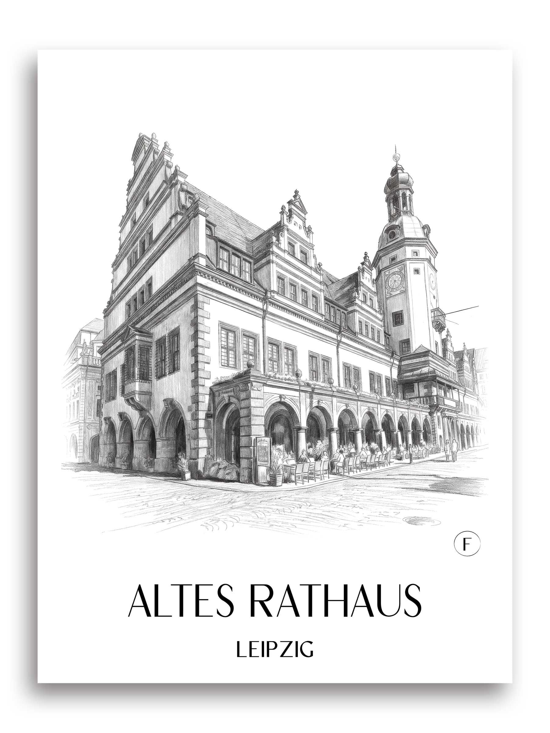 altes-rathaus-leipzig-deutschland-poster-bleistift-zeichnung-drawing