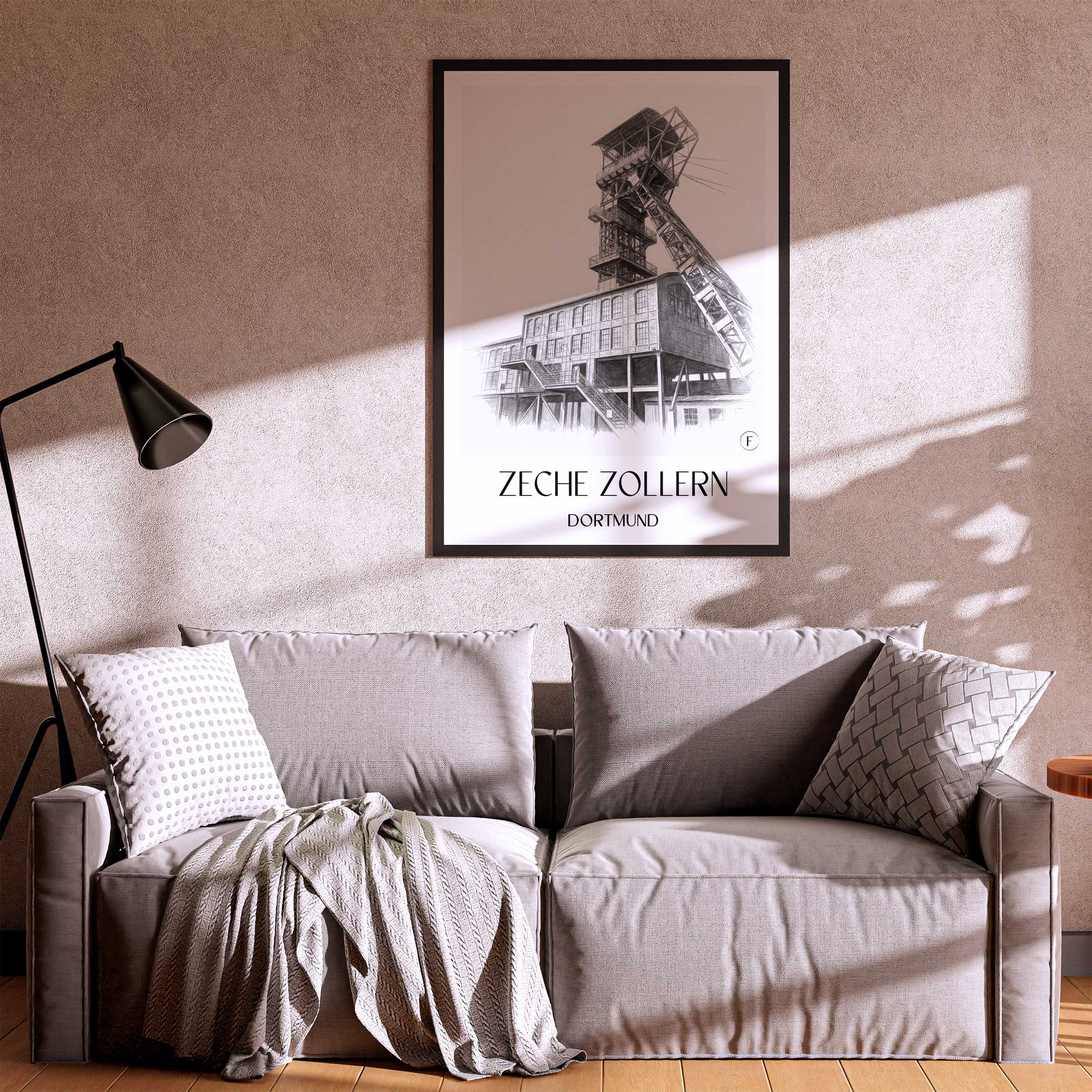 zeche-zollern-dortmund-deutschland-poster-bleistift-zeichnung-drawing