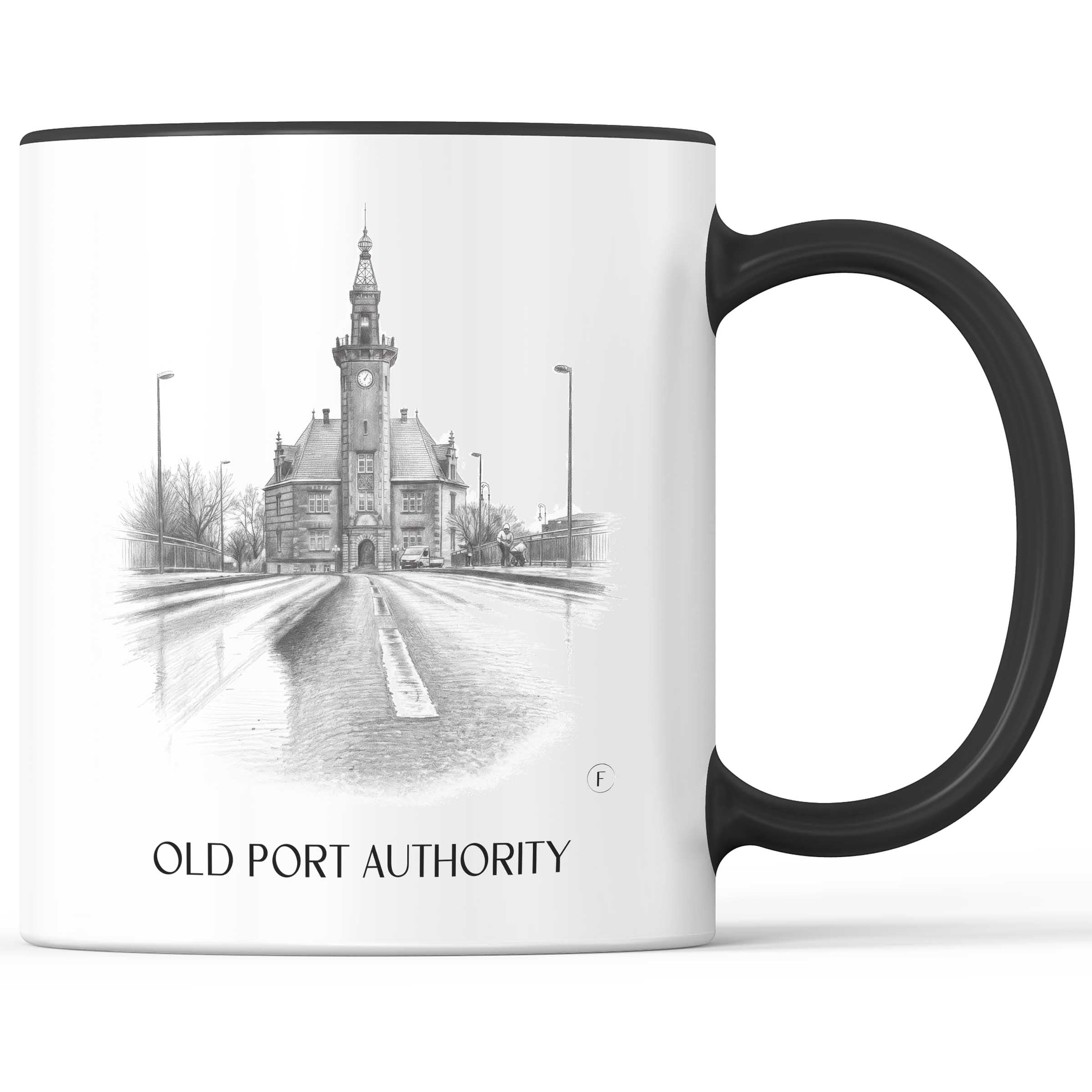 Altes Hafenamt Kaffeebecher - Dortmund - Deutschland Becher - Kaffeetasse im Zeichnung Stil