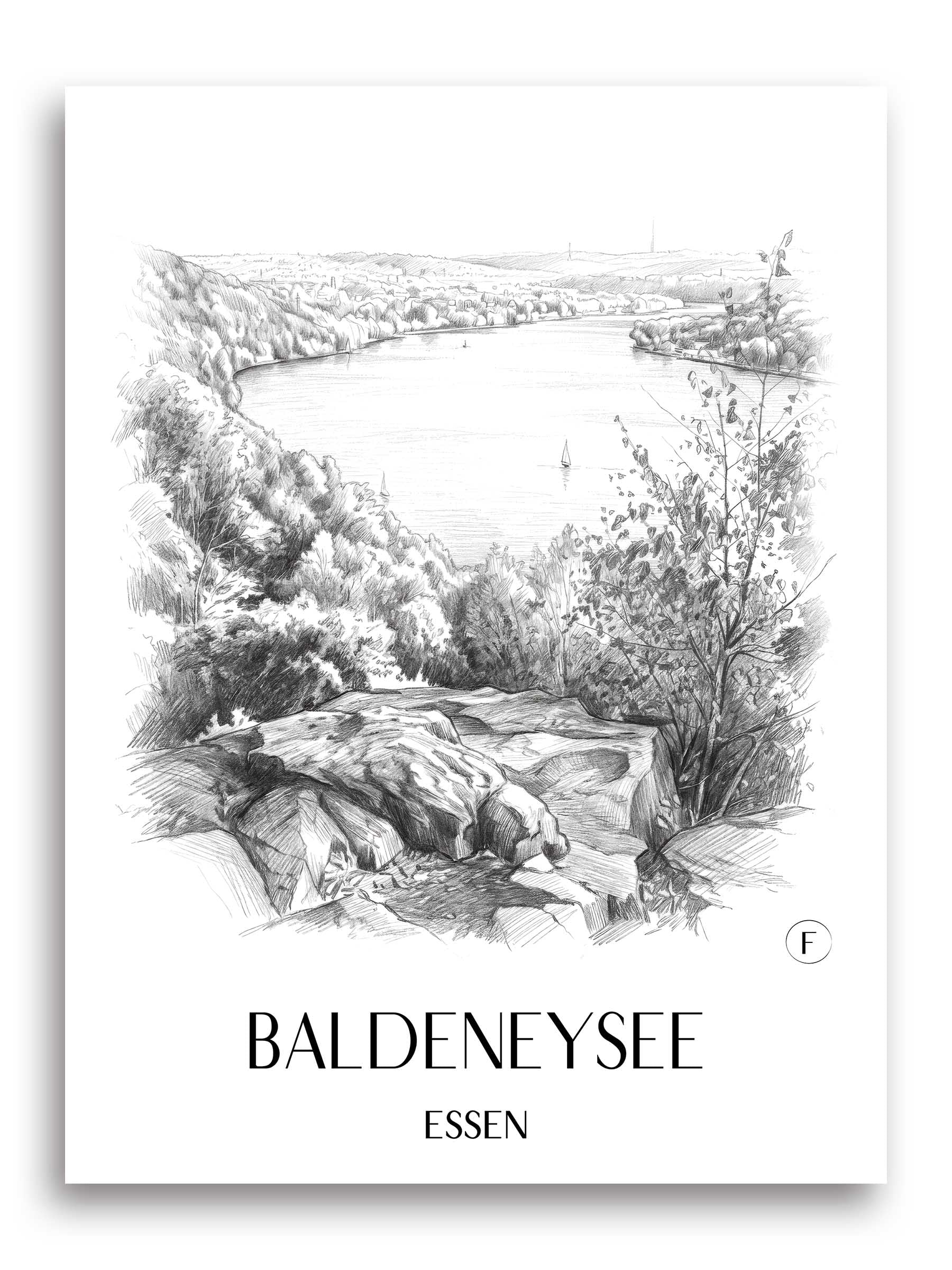baldeneysee-essen-deutschland-poster-bleistift-zeichnung-drawing