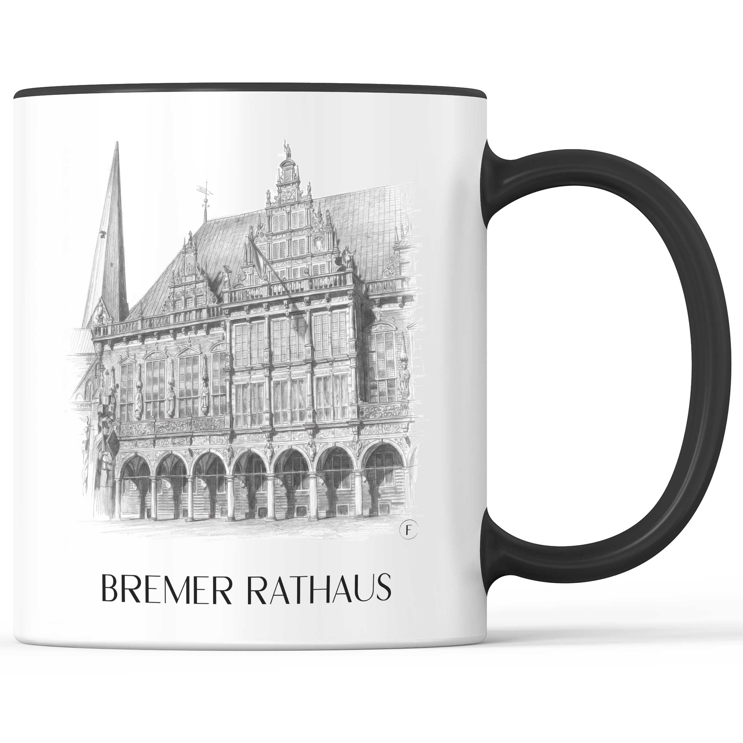 rathaus-bremen-deutschland-kaffeebecher-bleistift-zeichnung-drawing