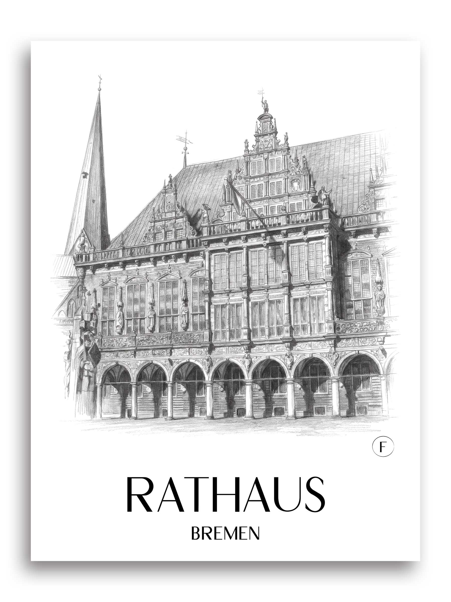 rathaus-bremen-deutschland-poster-bleistift-zeichnung-drawing