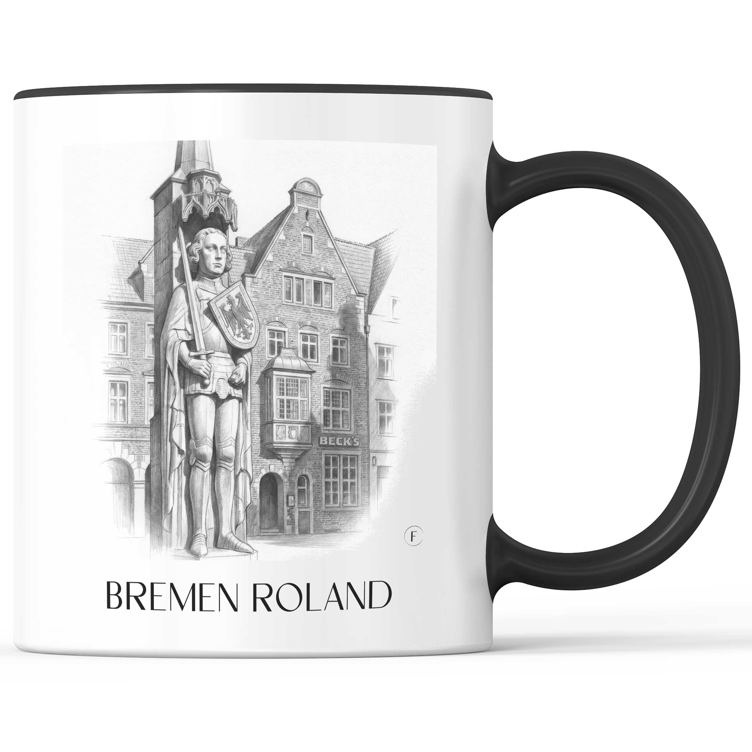 Bremer Roland - Deutschland Becher - Kaffeetasse im Zeichnung Stil