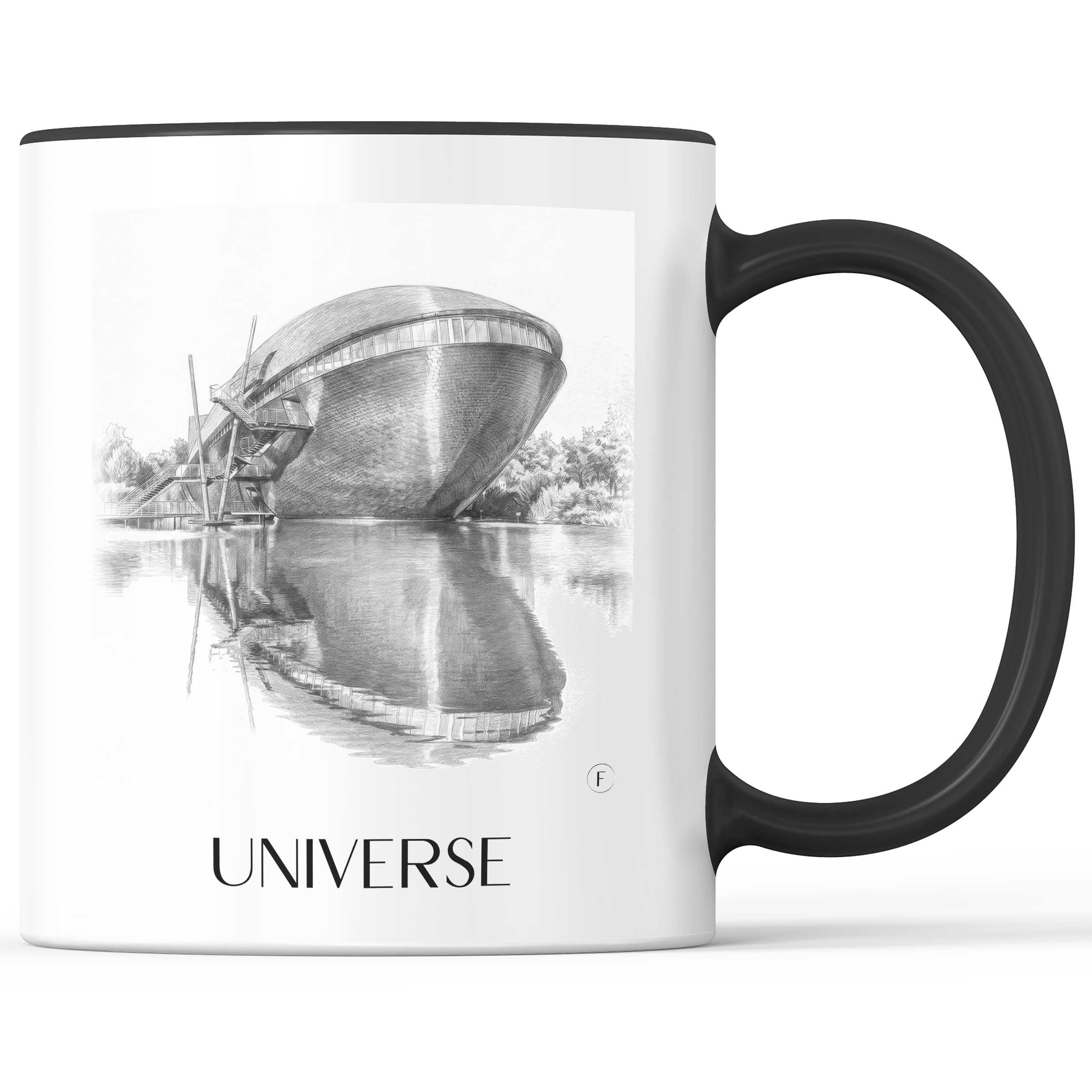 Universum Kaffeebecher - Bremen - Deutschland Becher - Kaffeetasse im Zeichnung Stil