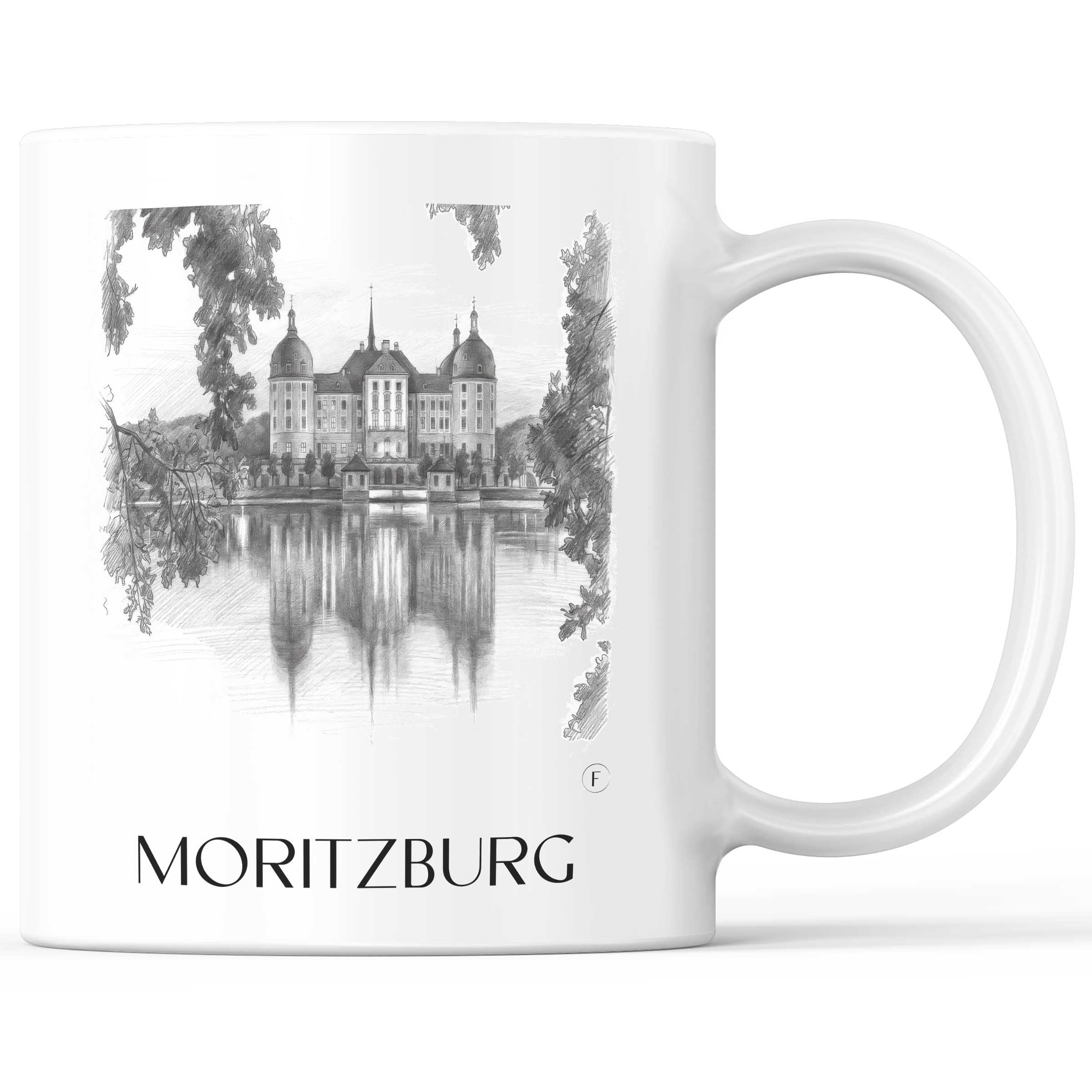 Moritzburg - Deutschland Becher - Kaffeetasse im Zeichnung Stil