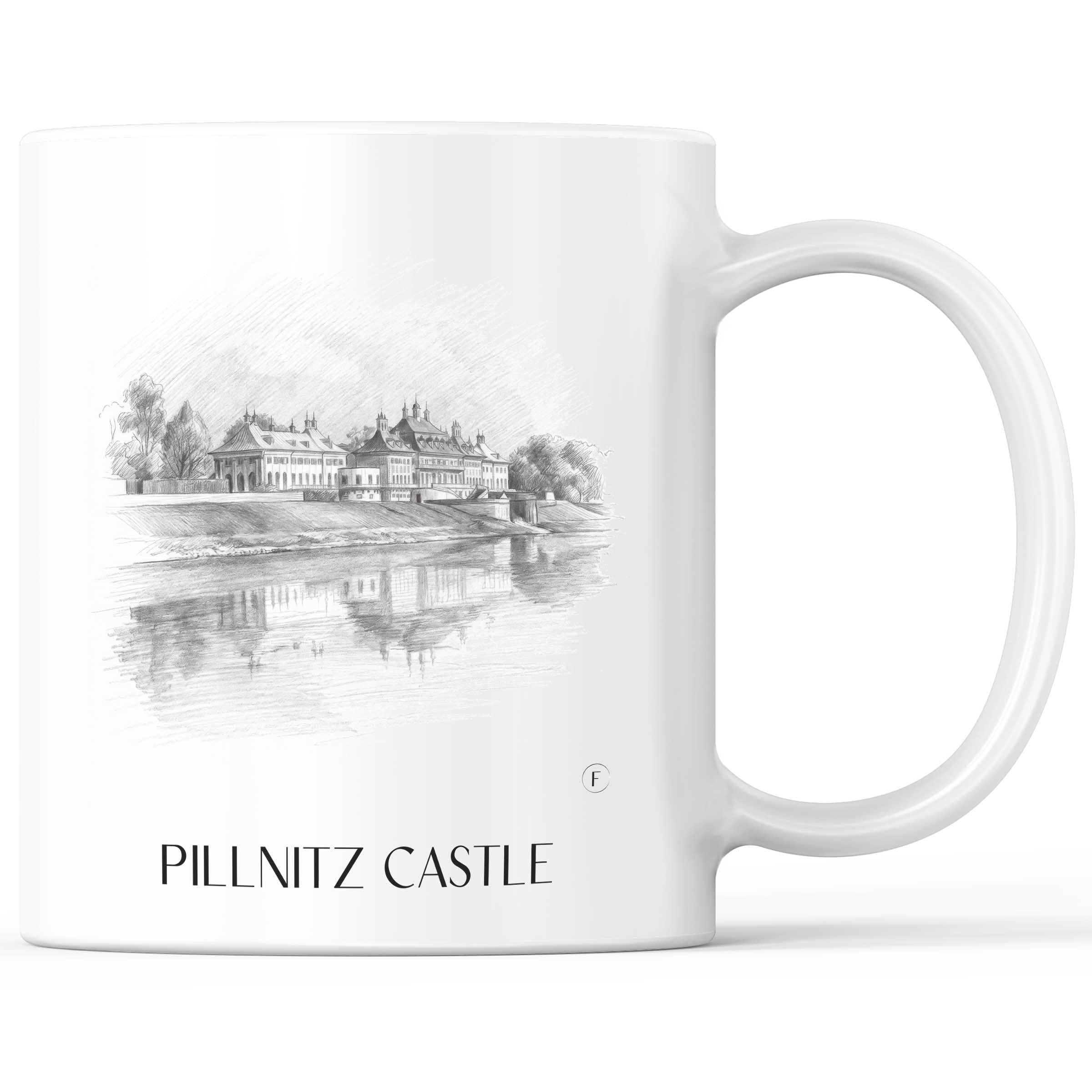 Schloss Pilnitz Kaffeebecher - Dresden - Deutschland Becher - Kaffeetasse im Zeichnung Stil