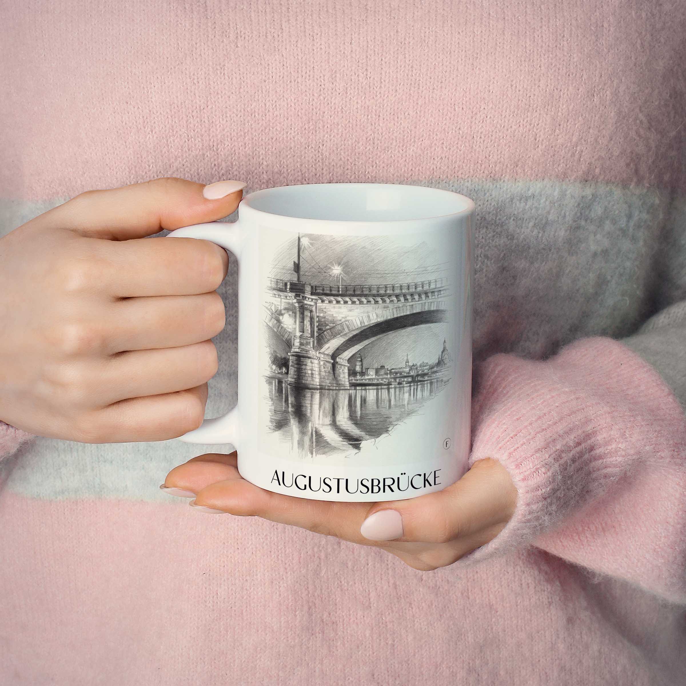 augustusbrücke-dresden-deutschland-kaffeebecher-bleistift-zeichnung-drawing