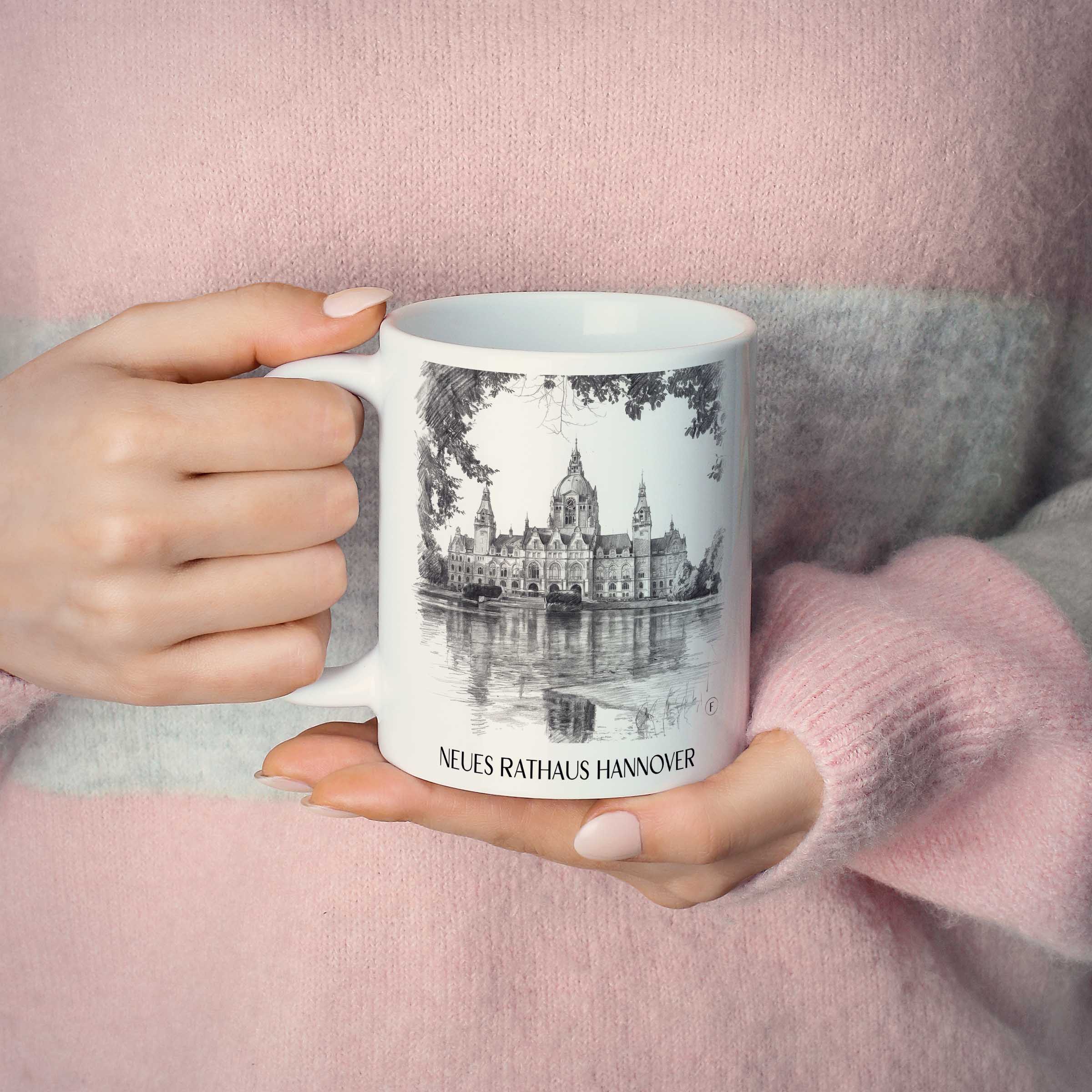 neues-rathaus-hannover-deutschland-kaffeebecher-bleistift-zeichnung-drawing