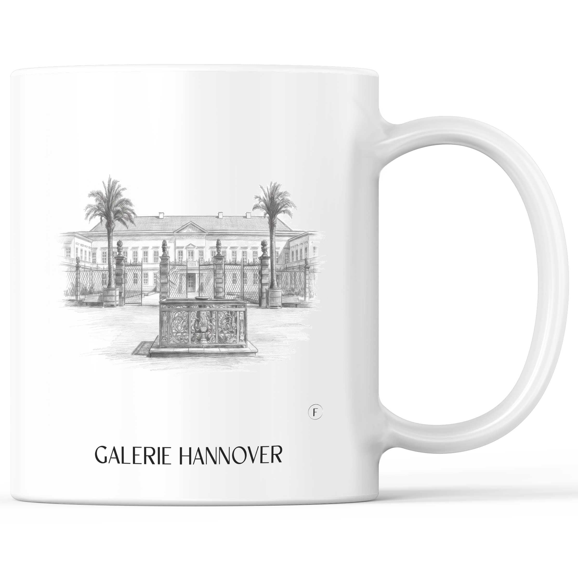 Galerie Kaffeebecher - Hannover - Deutschland Becher - Kaffeetasse im Zeichnung Stil