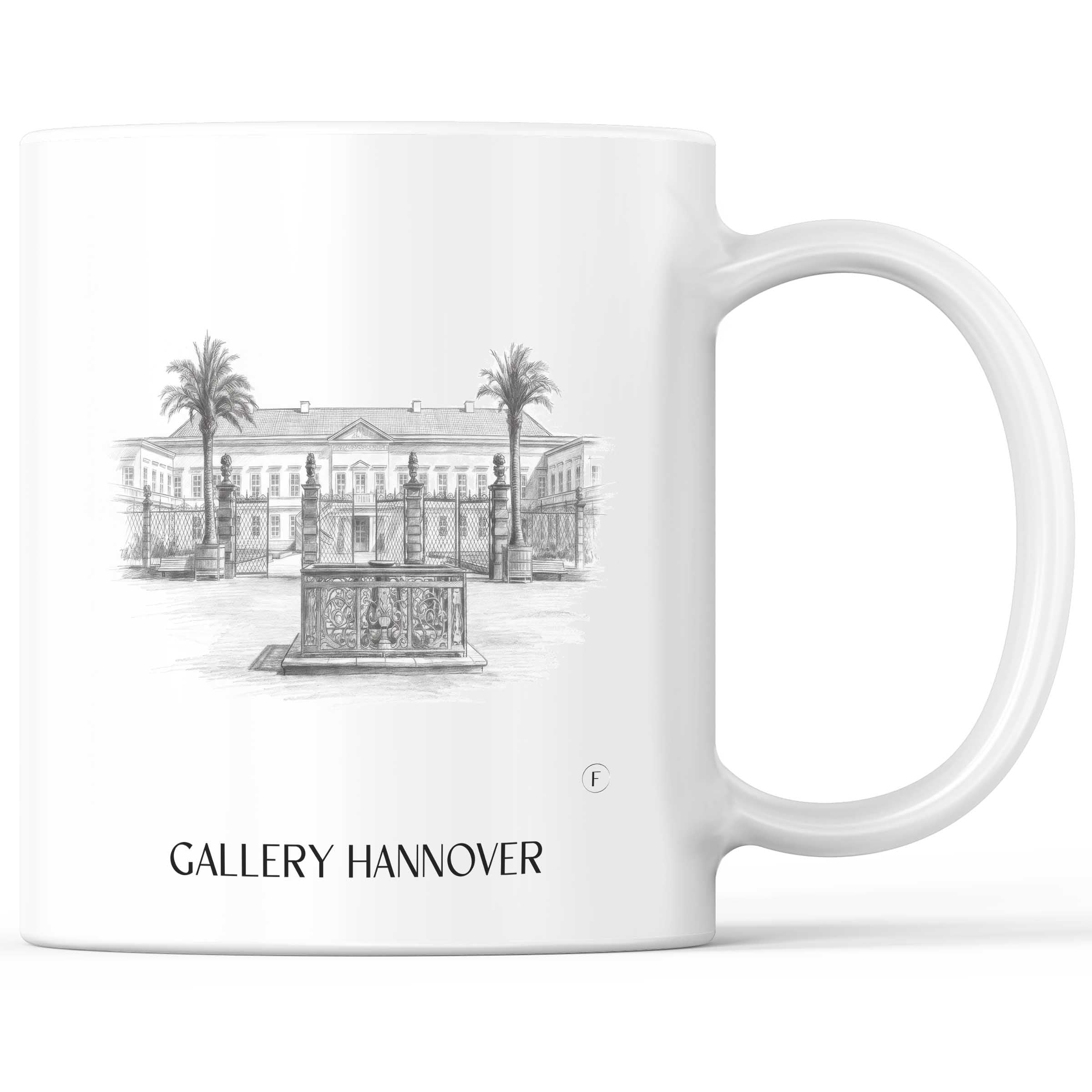 Galerie Kaffeebecher - Hannover - Deutschland Becher - Kaffeetasse im Zeichnung Stil