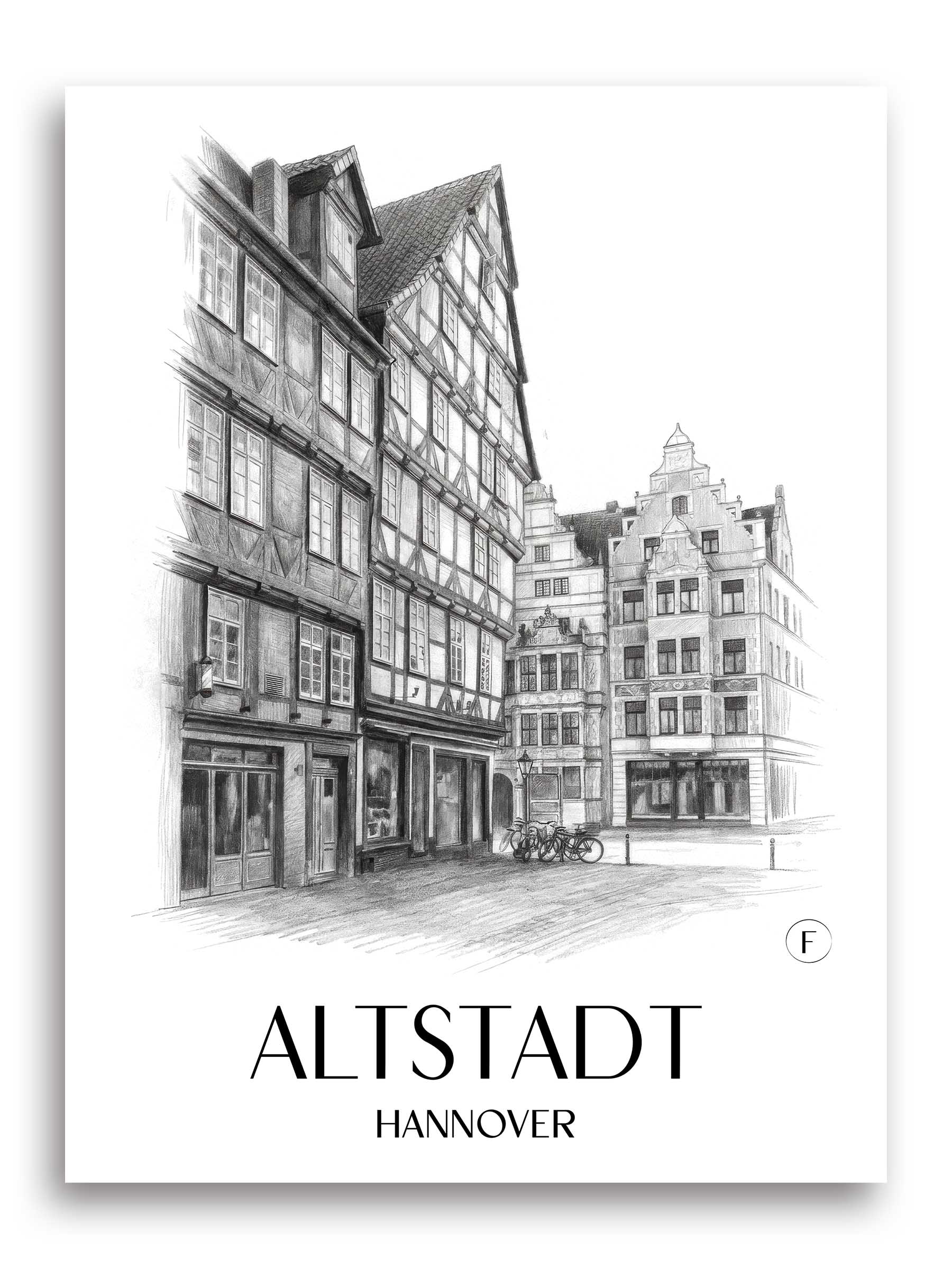altstadt-hannover-deutschland-poster-bleistift-zeichnung-drawing
