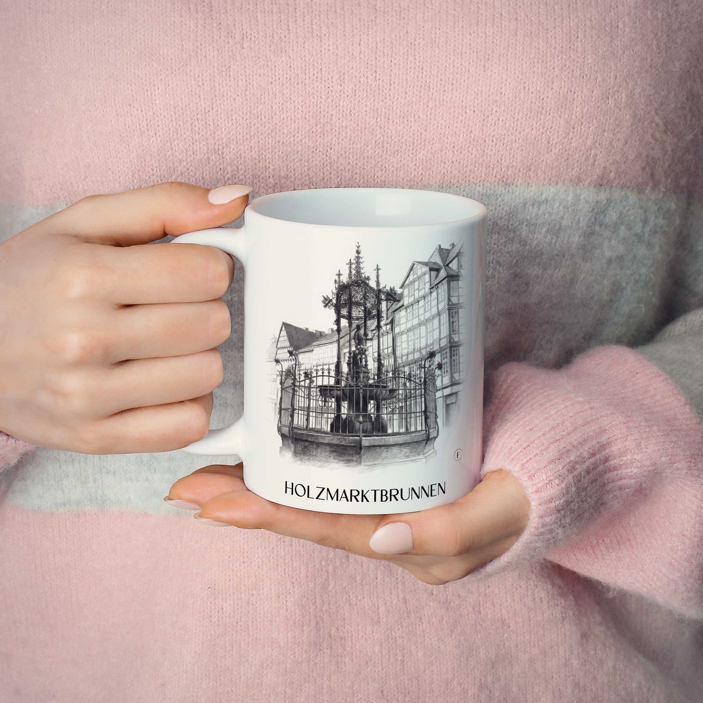 holzmarktbrunnen-hannover-deutschland-kaffeebecher-bleistift-zeichnung-drawing