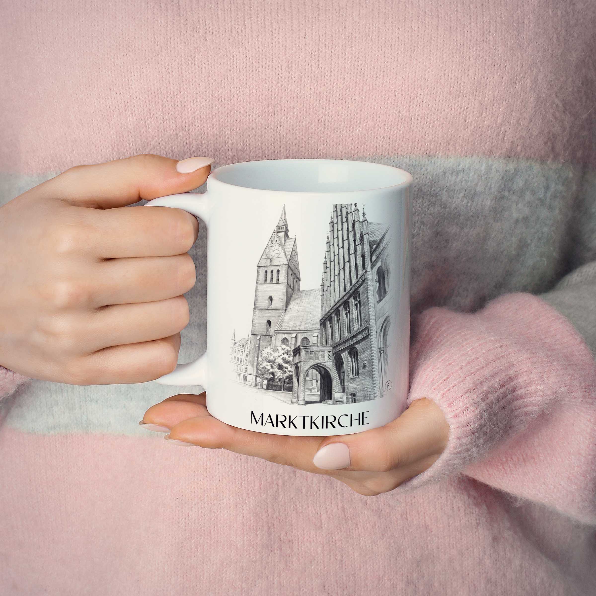 marktkirche-hannover-deutschland-kaffeebecher-bleistift-zeichnung-drawing