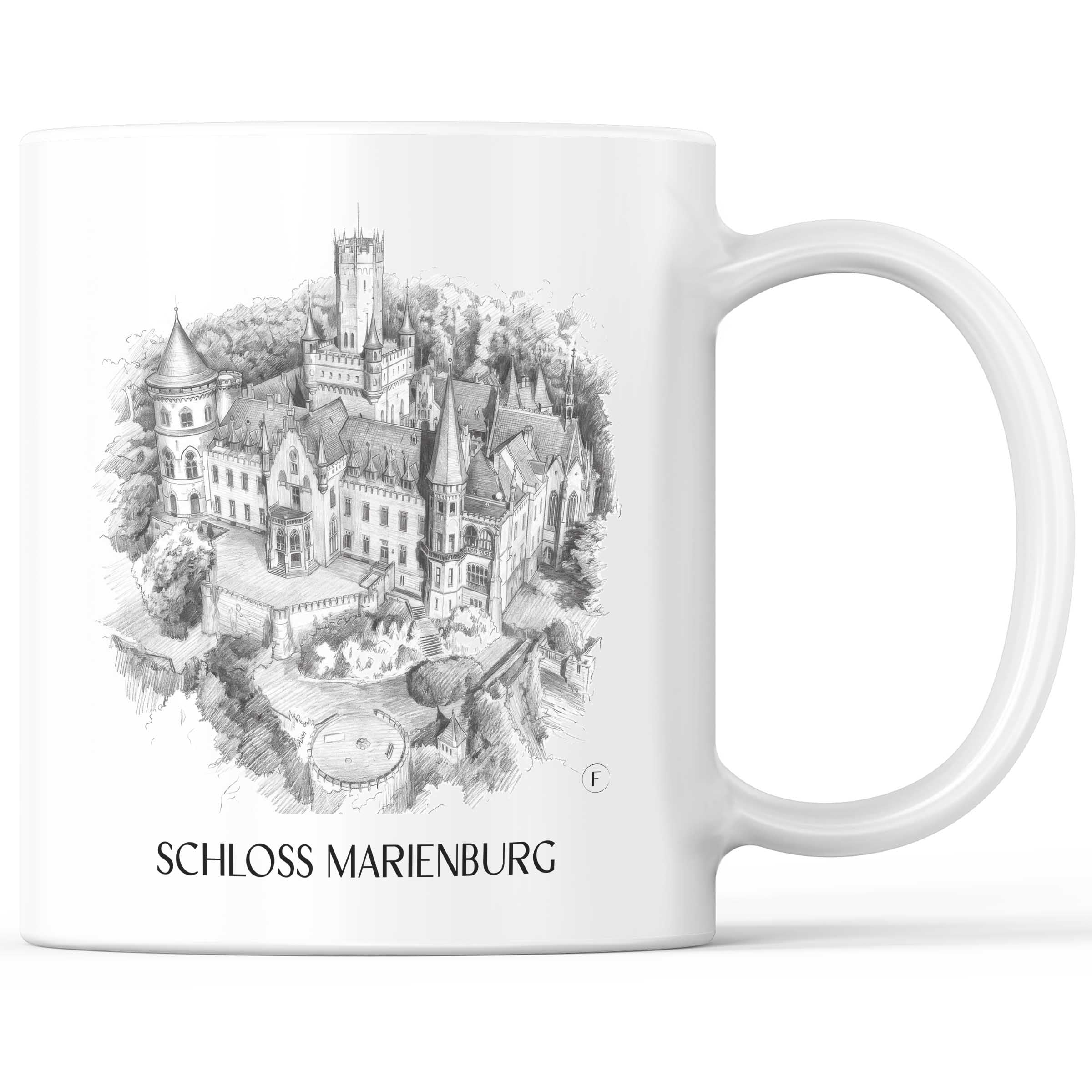 Schloss Marienburg Kaffeebecher - Pattensen - Deutschland Becher - Kaffeetasse im Zeichnung Stil