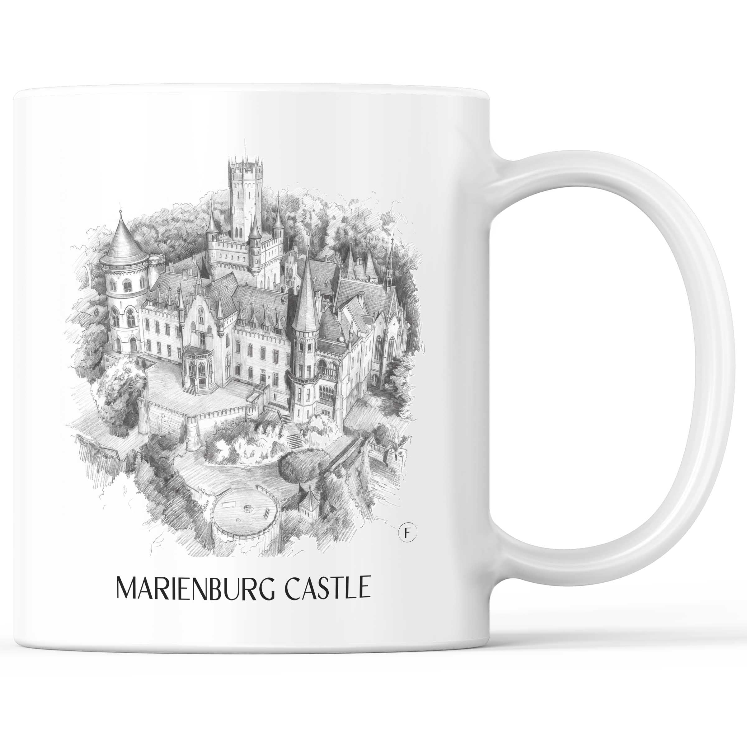Schloss Marienburg Kaffeebecher - Pattensen - Deutschland Becher - Kaffeetasse im Zeichnung Stil