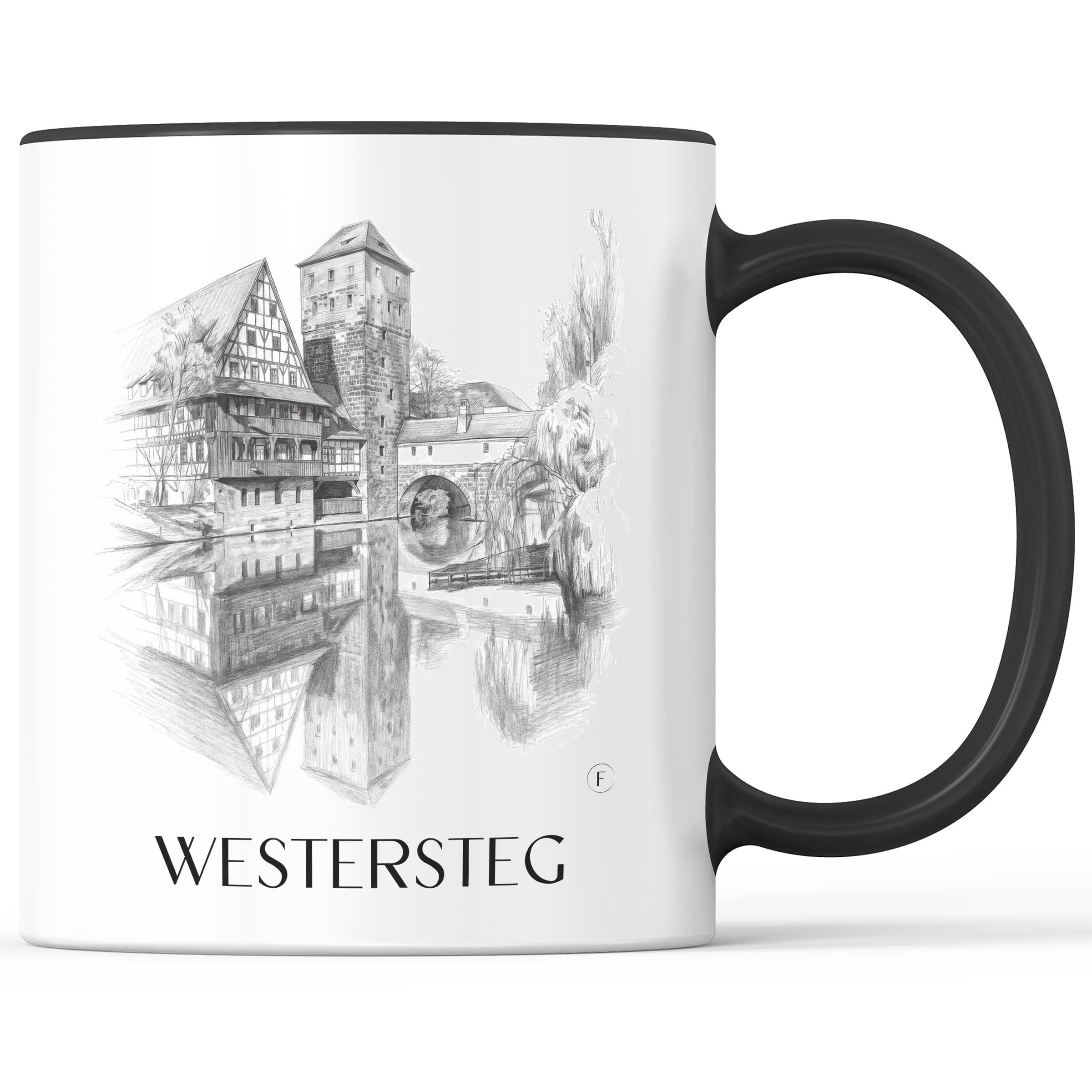 westersteg-nürnberg-deutschland-kaffeebecher-bleistift-zeichnung-drawing