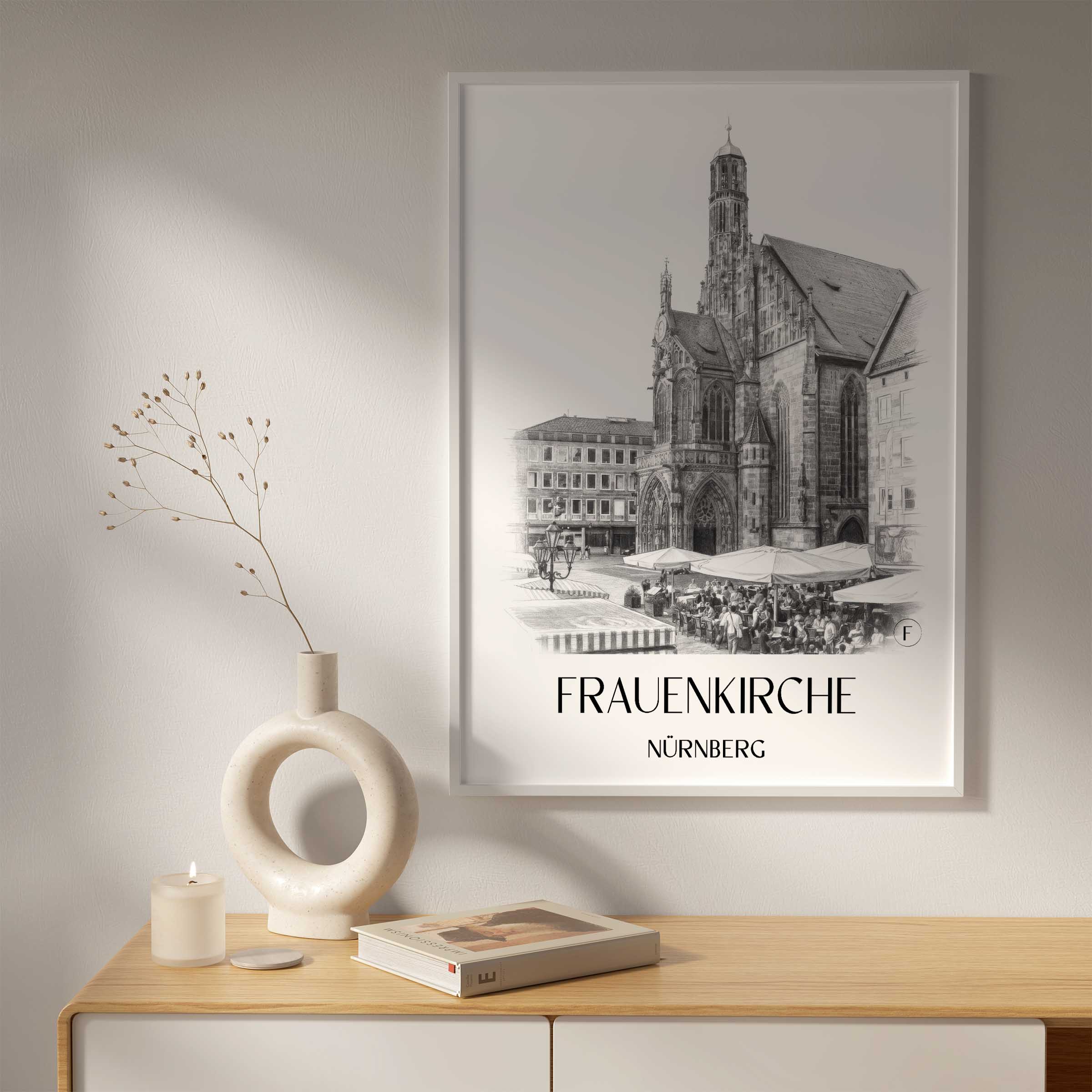 frauenkirche-nürnberg-deutschland-poster-bleistift-zeichnung-drawing