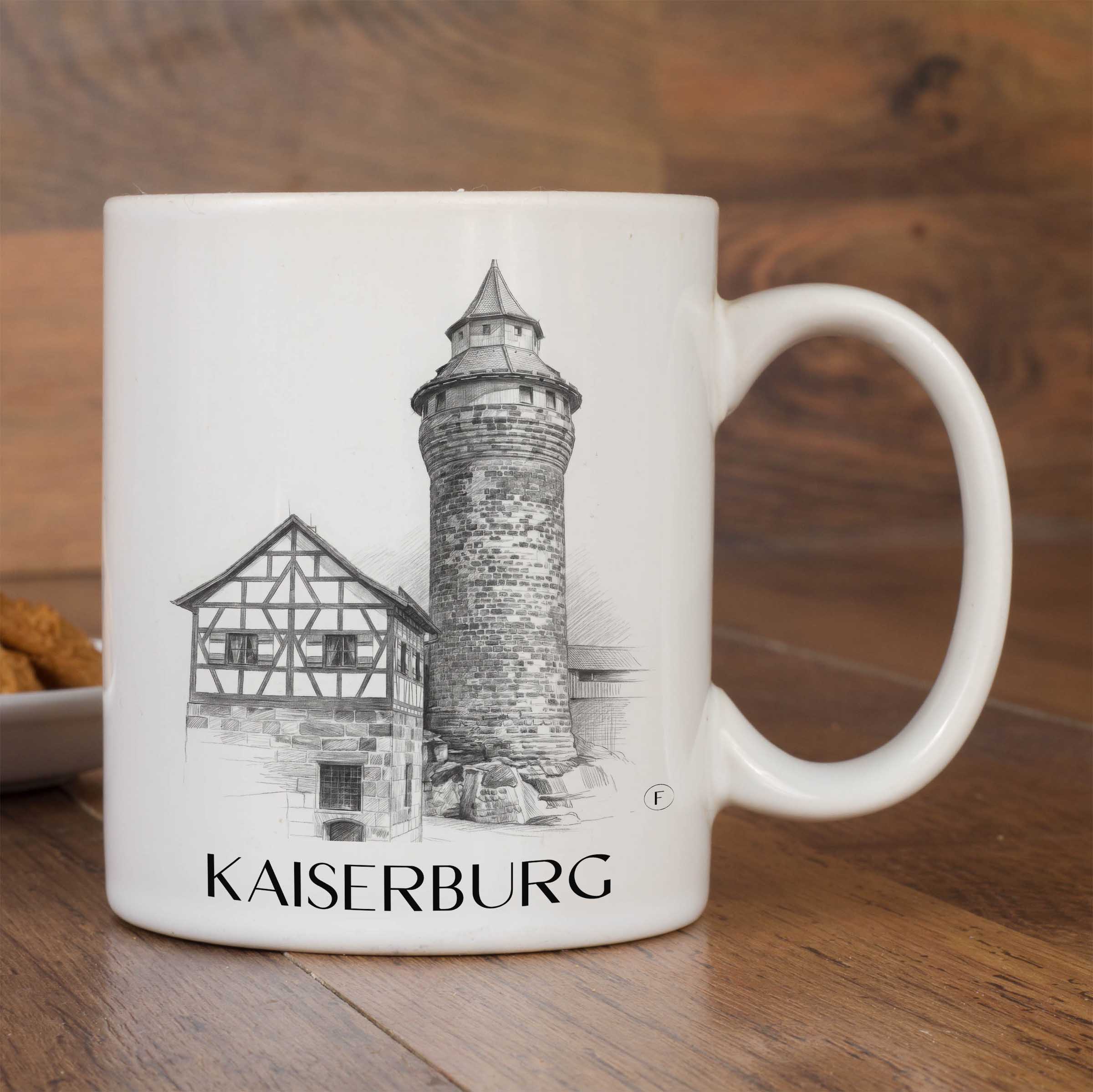 kaiserburg-nürnberg-deutschland-kaffeebecher-bleistift-zeichnung-drawing