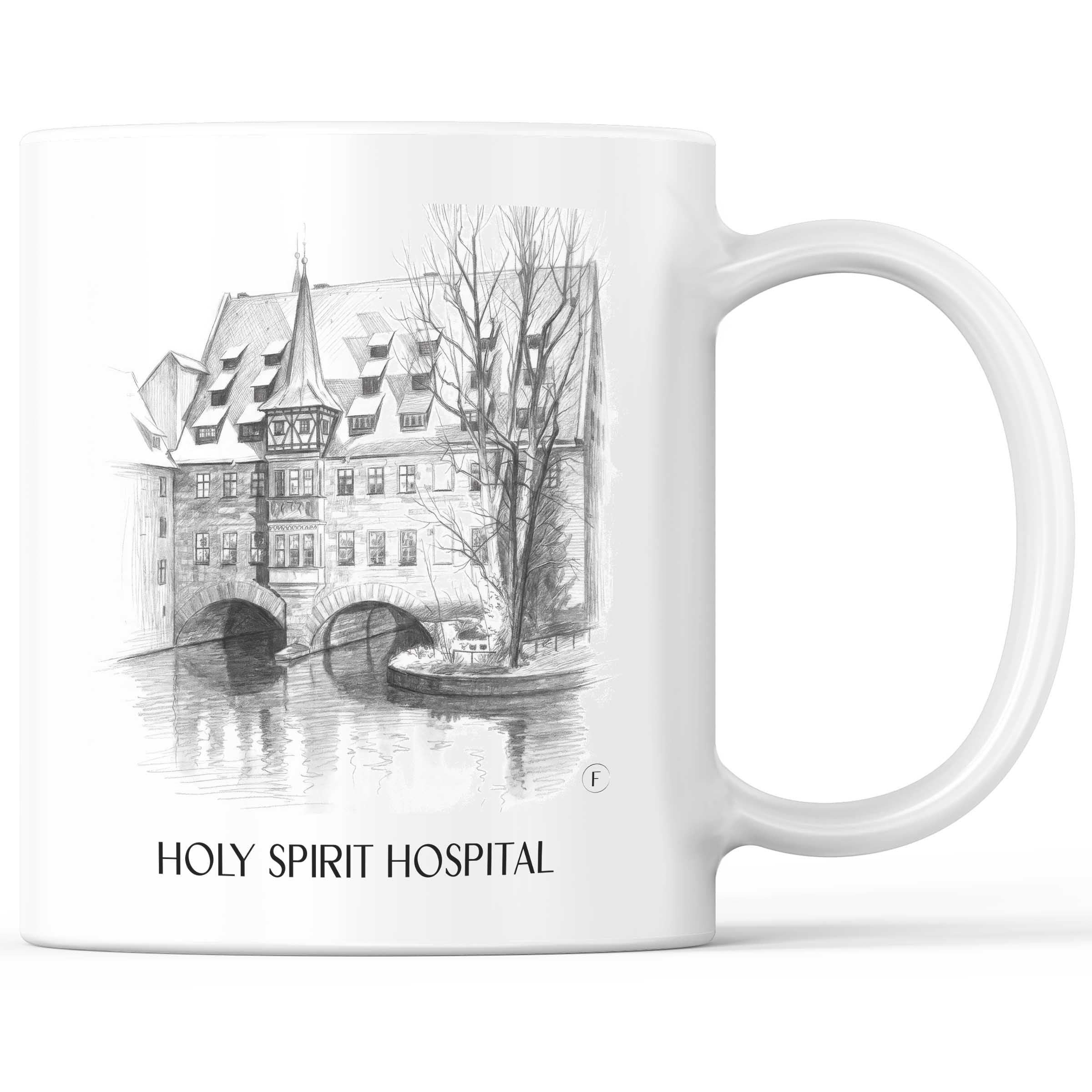 Heilig-Geist-Spital Kaffeebecher - Nürnberg - Deutschland Becher - Kaffeetasse im Zeichnung Stil